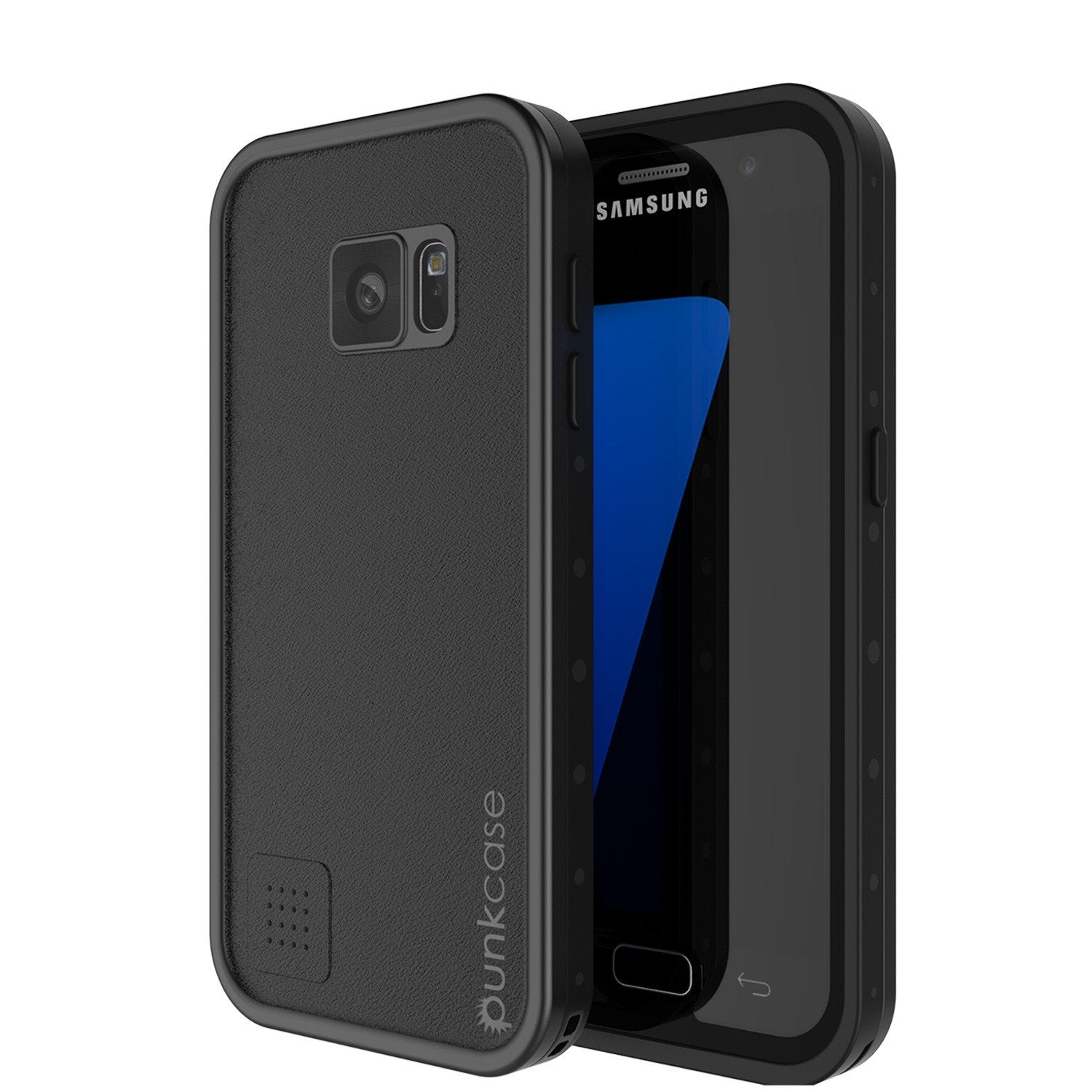 Galaxy S7 Waterproof Case PunkCase StudStar Black Thin 6.6ft Underwater IP68 Shock/Dirt/Snow Proof