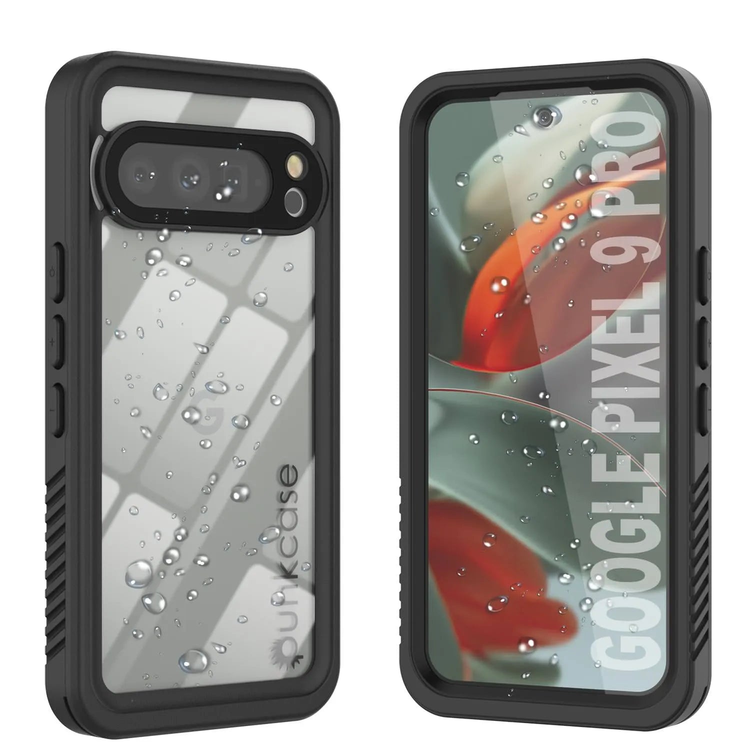 Google Pixel 9 Pro Waterproof Case, Punkcase [Extreme Series] Armor Cover W/ Built In Screen Protector [Black]