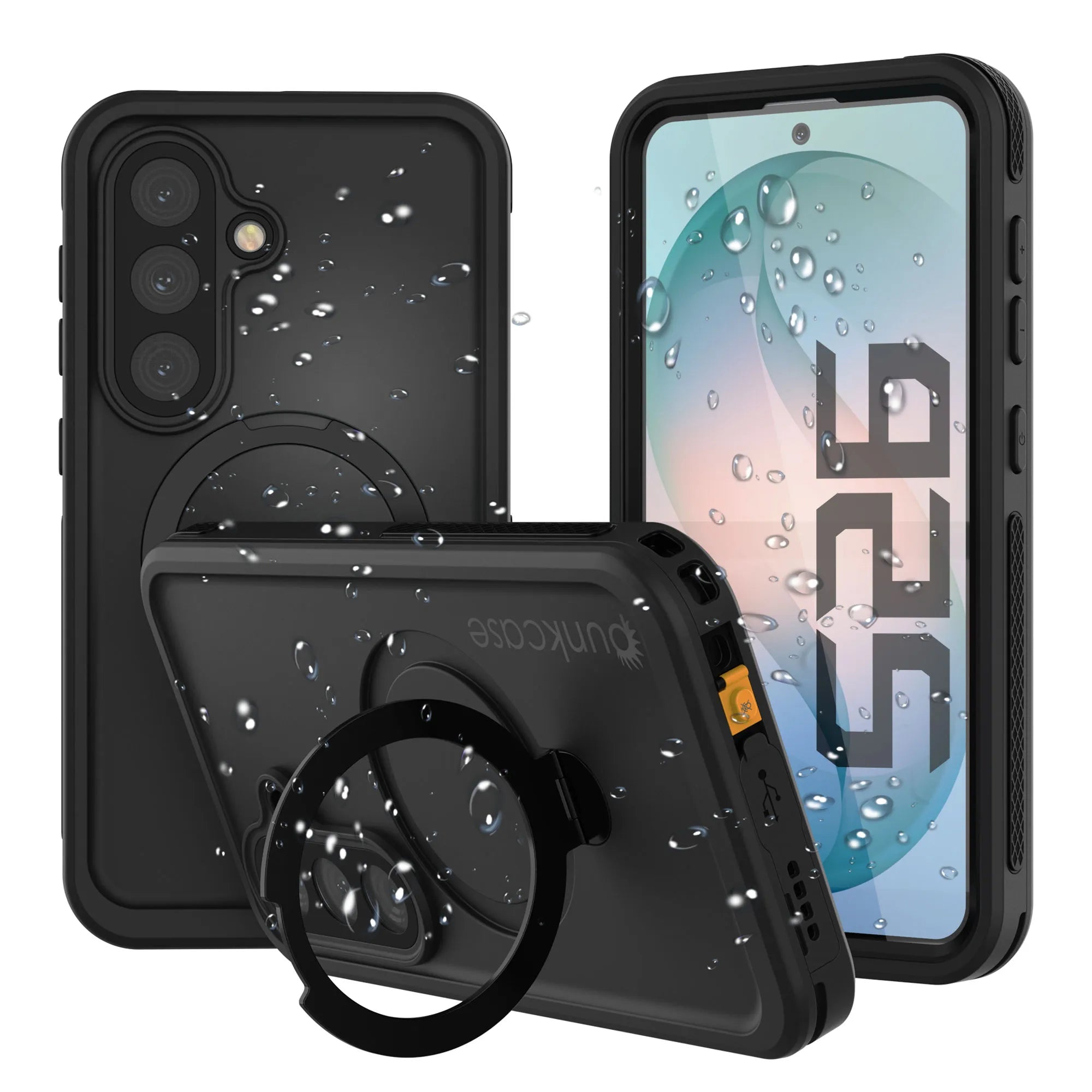 Galaxy S26 Waterproof Case [Kickstud 2.0 Series] Protective IP68 Cover W/Screen Protector & Kickstand [Black]