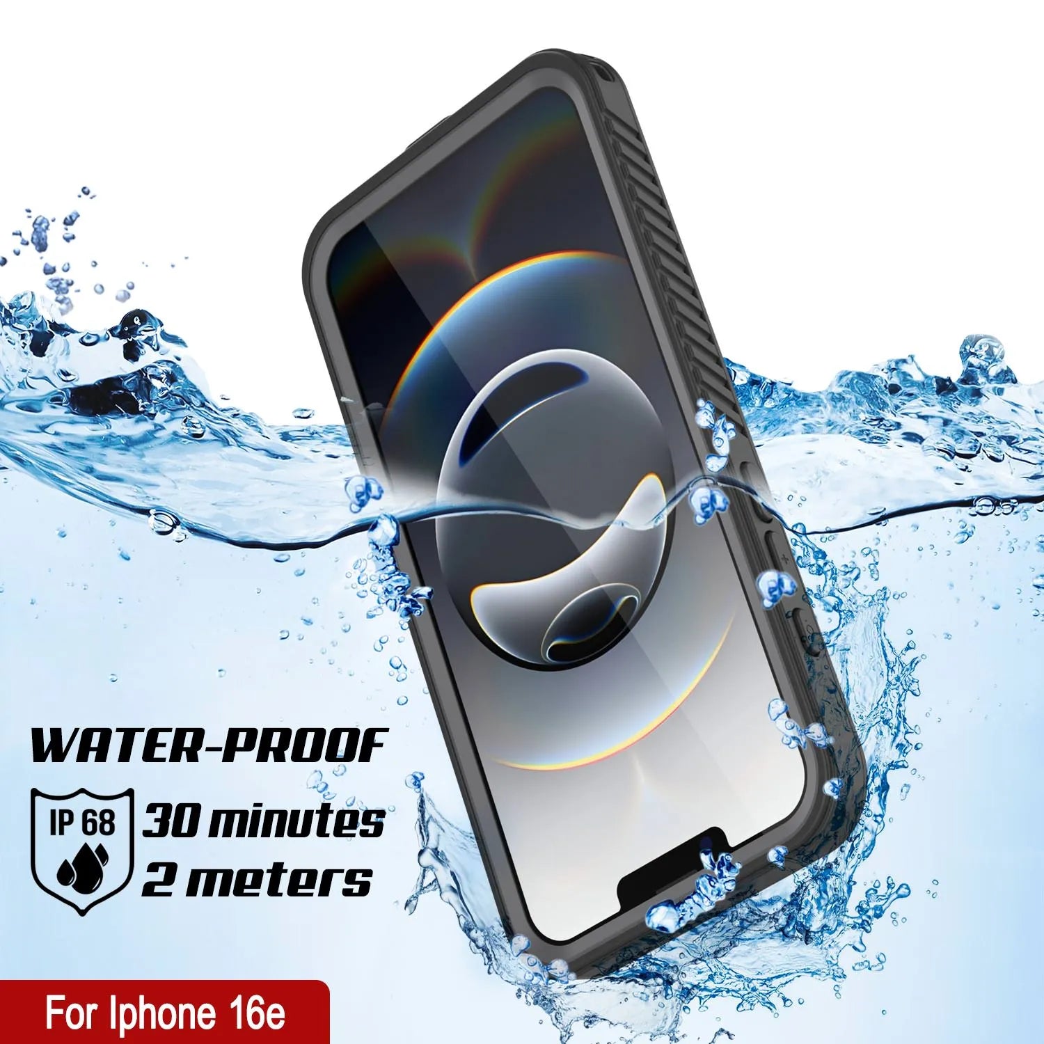 iPhone 16e  Waterproof Case, Punkcase [Extreme Mag Series] Armor Cover W/ Built In Screen Protector [Grey]
