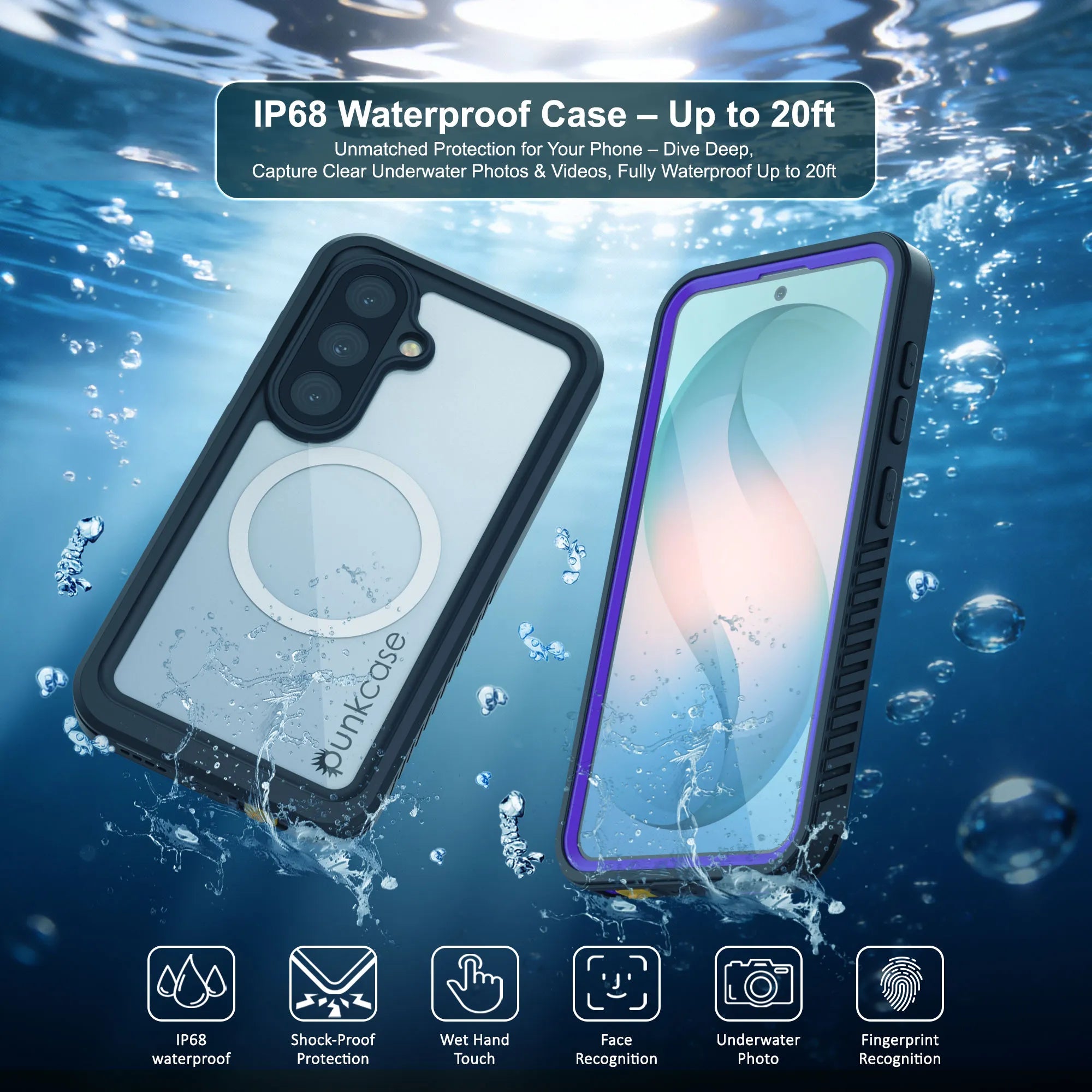 Galaxy S26 Waterproof Case, Punkcase [Extreme Mag Series] Armor Cover W/ Built In Screen Protector [Grey]