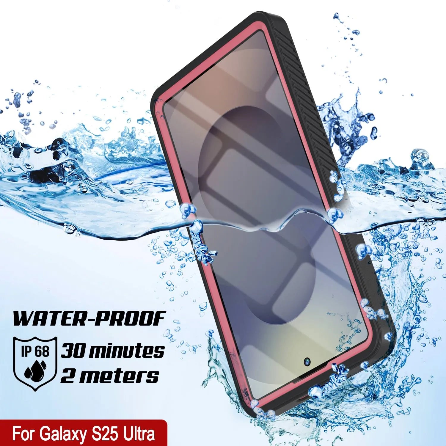 Galaxy S25 Ultra Water/ Shockproof [Extreme Series] With Screen Protector Case [Pink]