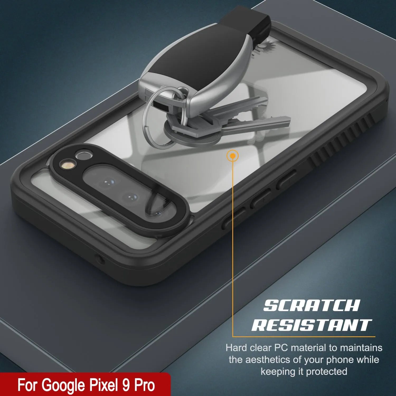 Google Pixel 9 Pro Waterproof Case, Punkcase [Extreme Series] Armor Cover W/ Built In Screen Protector [Black]