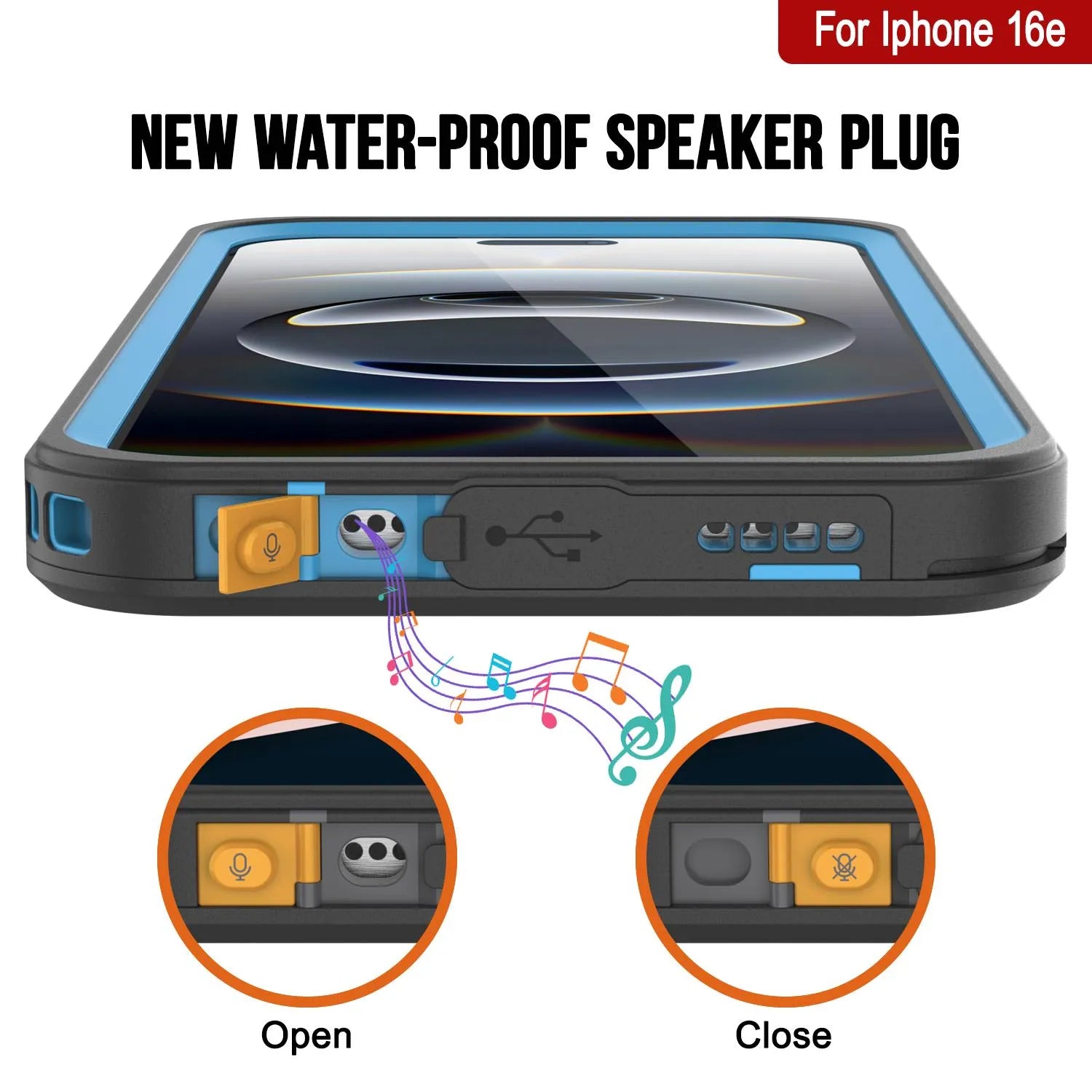 iPhone 16e Waterproof Case, Punkcase [Extreme Series] Armor Cover W/ Built In Screen Protector [Navy Blue]