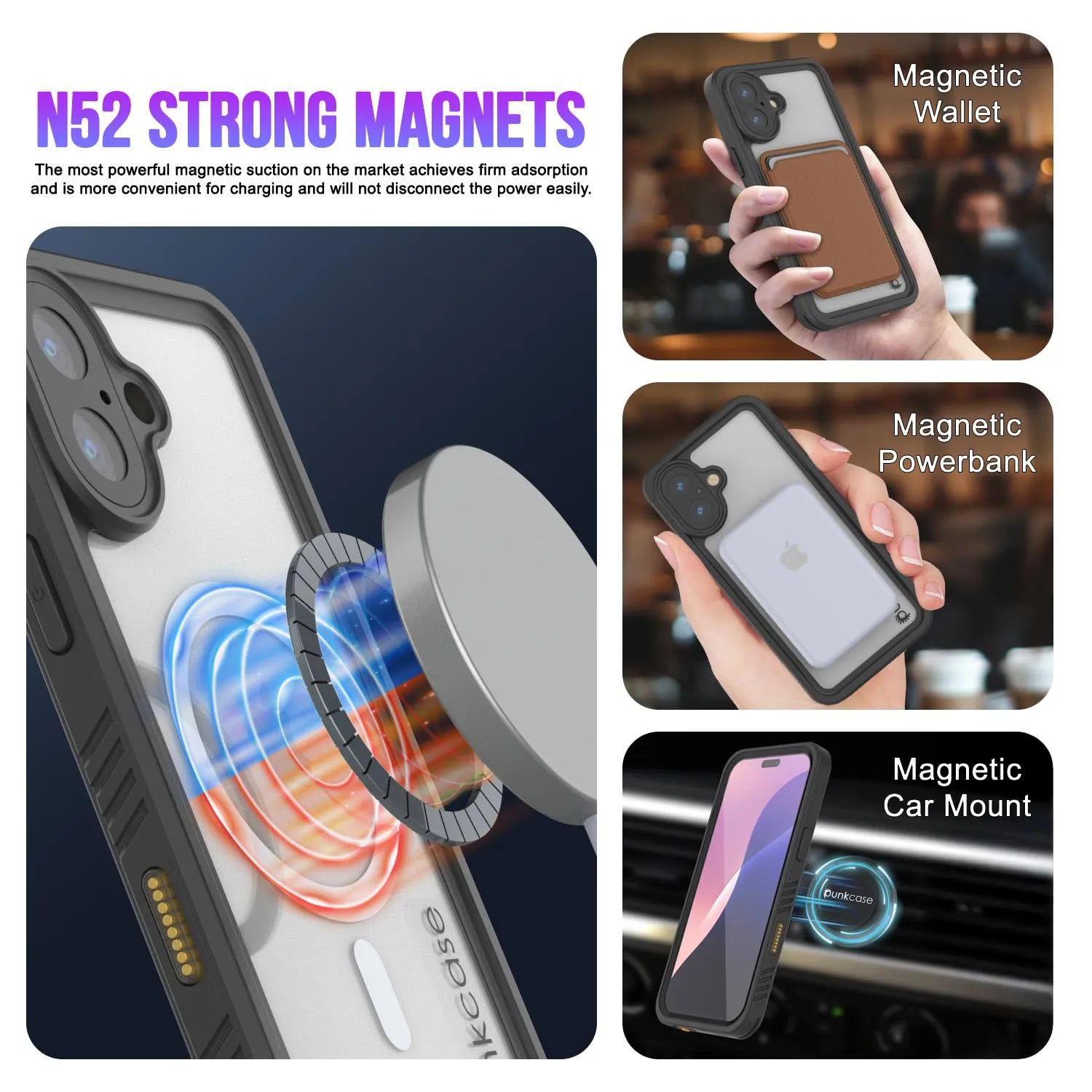 iPhone 17 Waterproof Case, Punkcase [Extreme Series] Armor Cover W/ Built In Screen Protector [Light Blue]