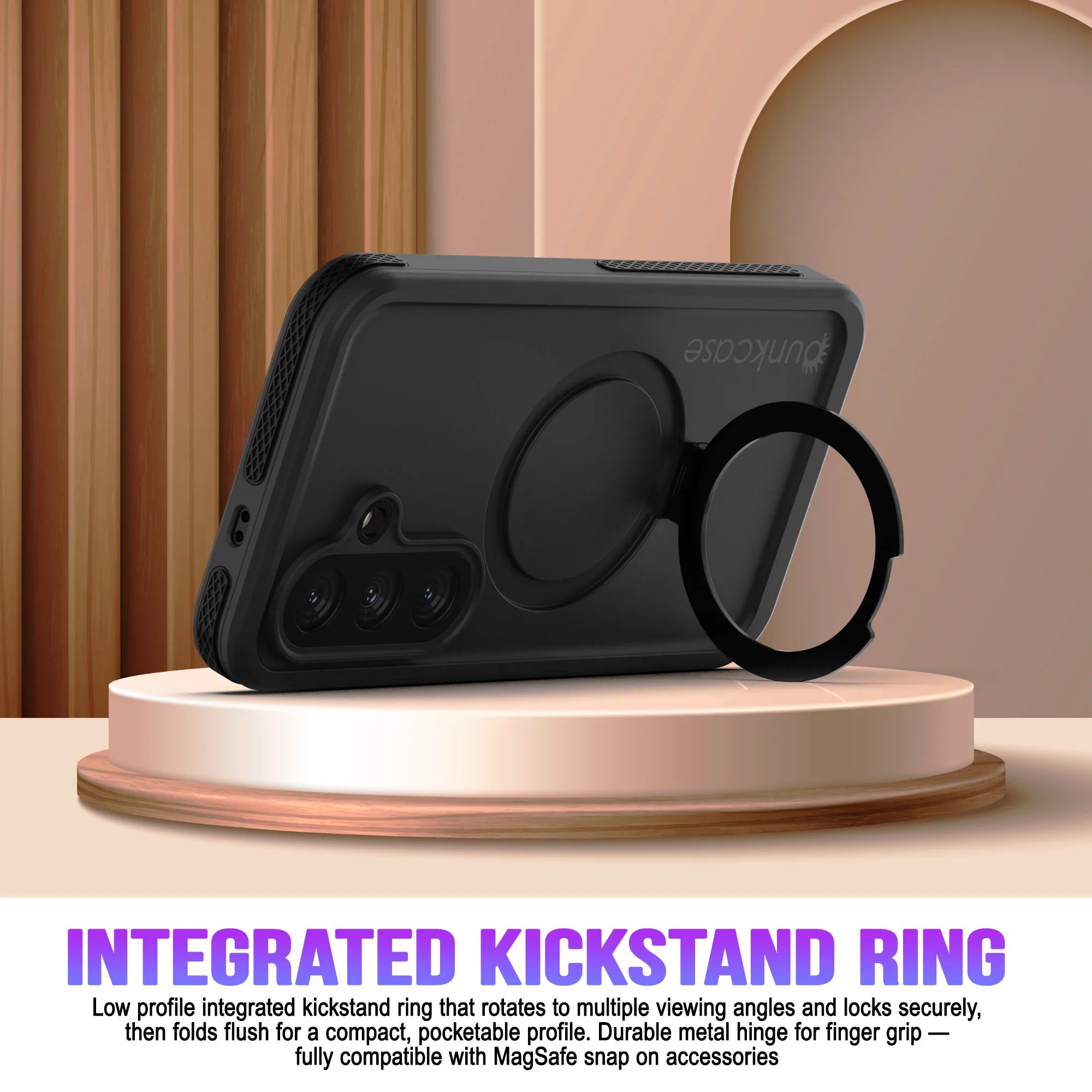 Galaxy S26 Waterproof Case [Kickstud 2.0 Series] Protective IP68 Cover W/Screen Protector & Kickstand [Black]
