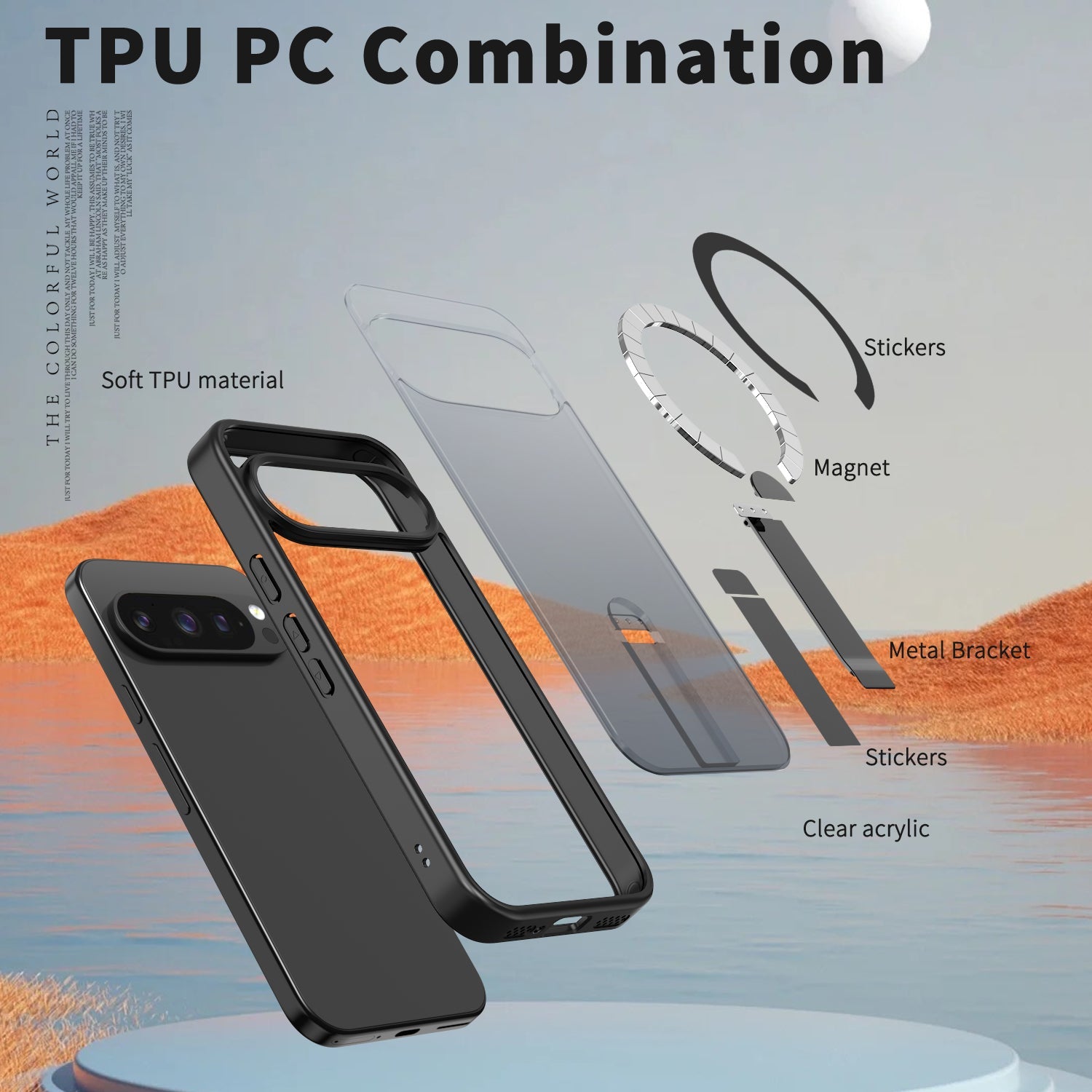 Google Pixel 10 Pro XL Lucid 3.0 Clear Protective Cover w/ Magnetic Wireless Charging
