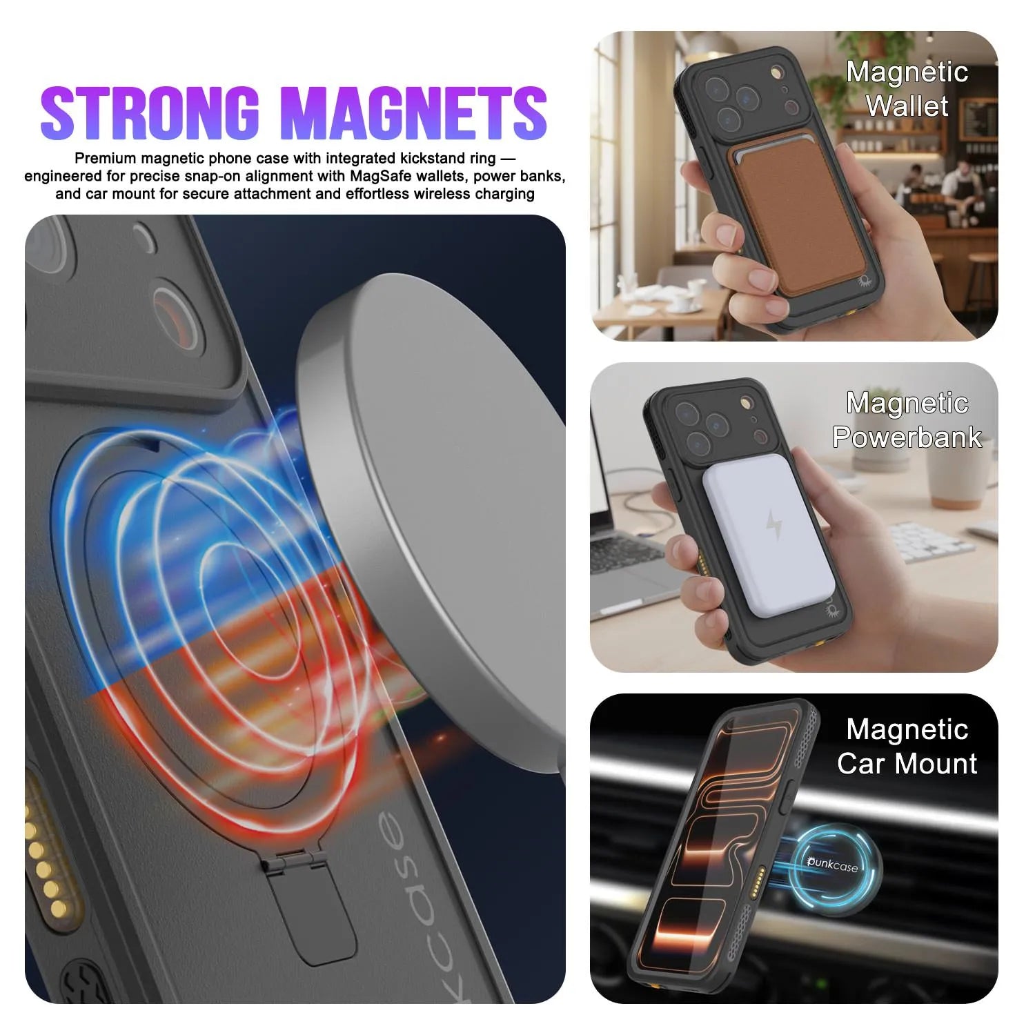 iPhone 17 Pro Max Waterproof Case [Kickstud 2.0 Series] Protective IP68 Cover W/Screen Protector & Kickstand [White]