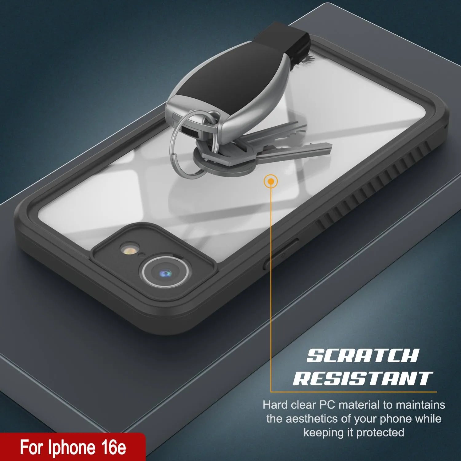 iPhone 16e Waterproof Case, Punkcase [Extreme Series] Armor Cover W/ Built In Screen Protector [Yellow]