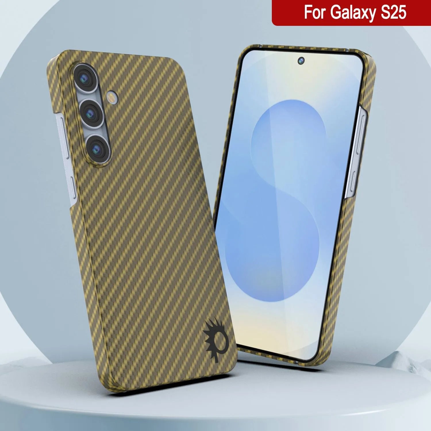 Punkcase Galaxy S25 Carbon Fiber Case [AramidShield Series] Ultra Slim & Light Kevlar [Rose]