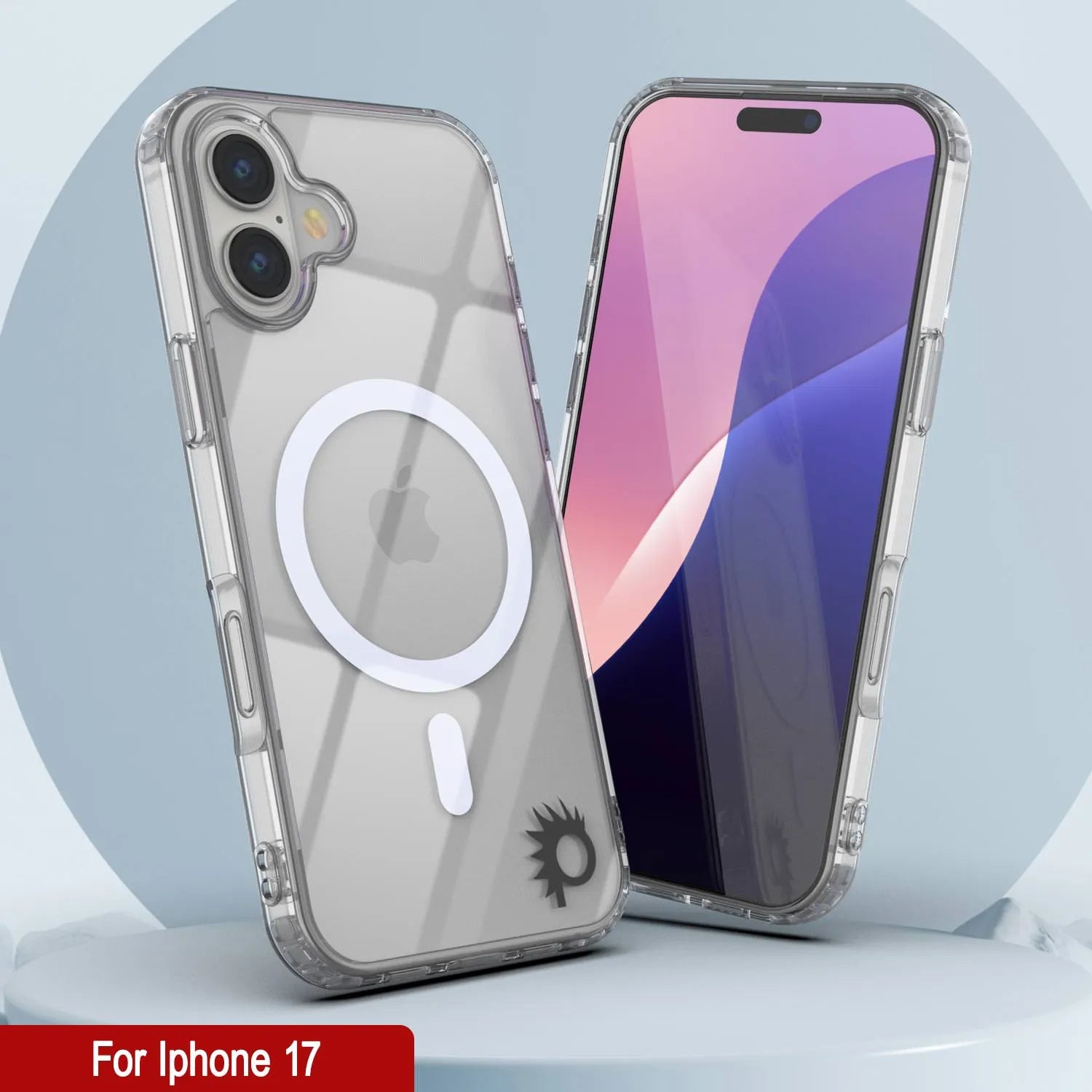 Punkcase iPhone 17 Magnetic Wireless Charging Case [ClearMag Series][Clear]