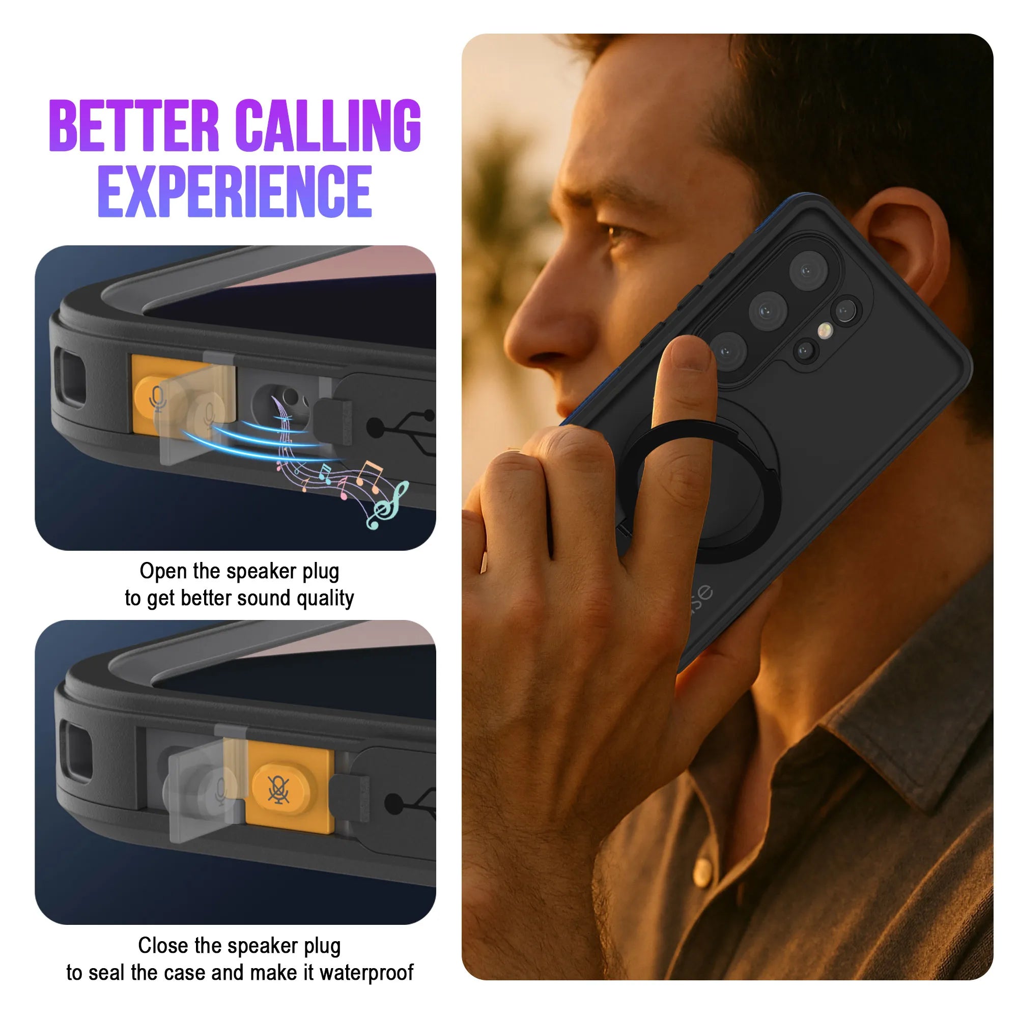 Galaxy S26 Ultra Waterproof Case [Kickstud 2.0 Series] Protective IP68 Cover W/Screen Protector & Kickstand [White]