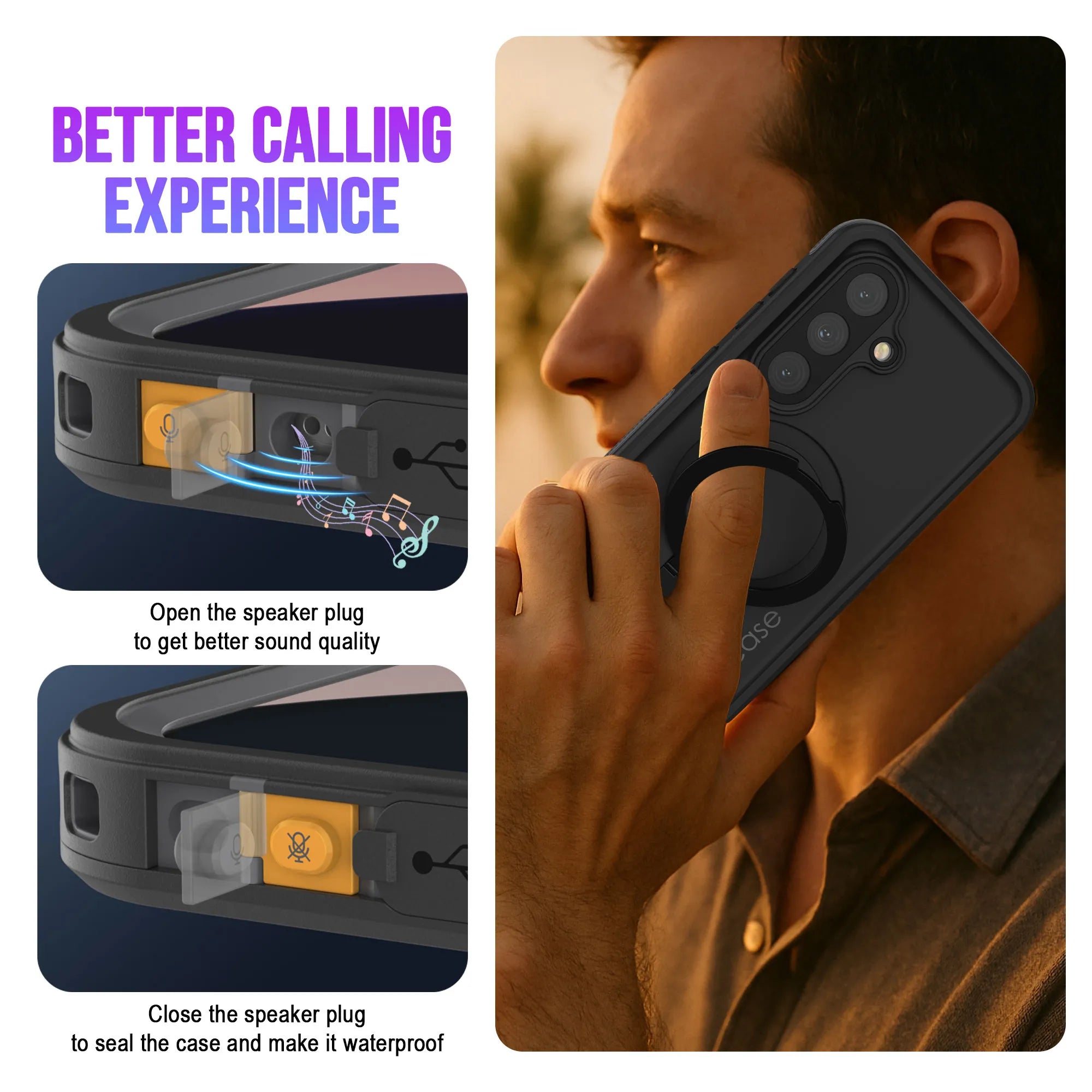 Galaxy S26 Waterproof Case [Kickstud 2.0 Series] Protective IP68 Cover W/Screen Protector & Kickstand [Black]