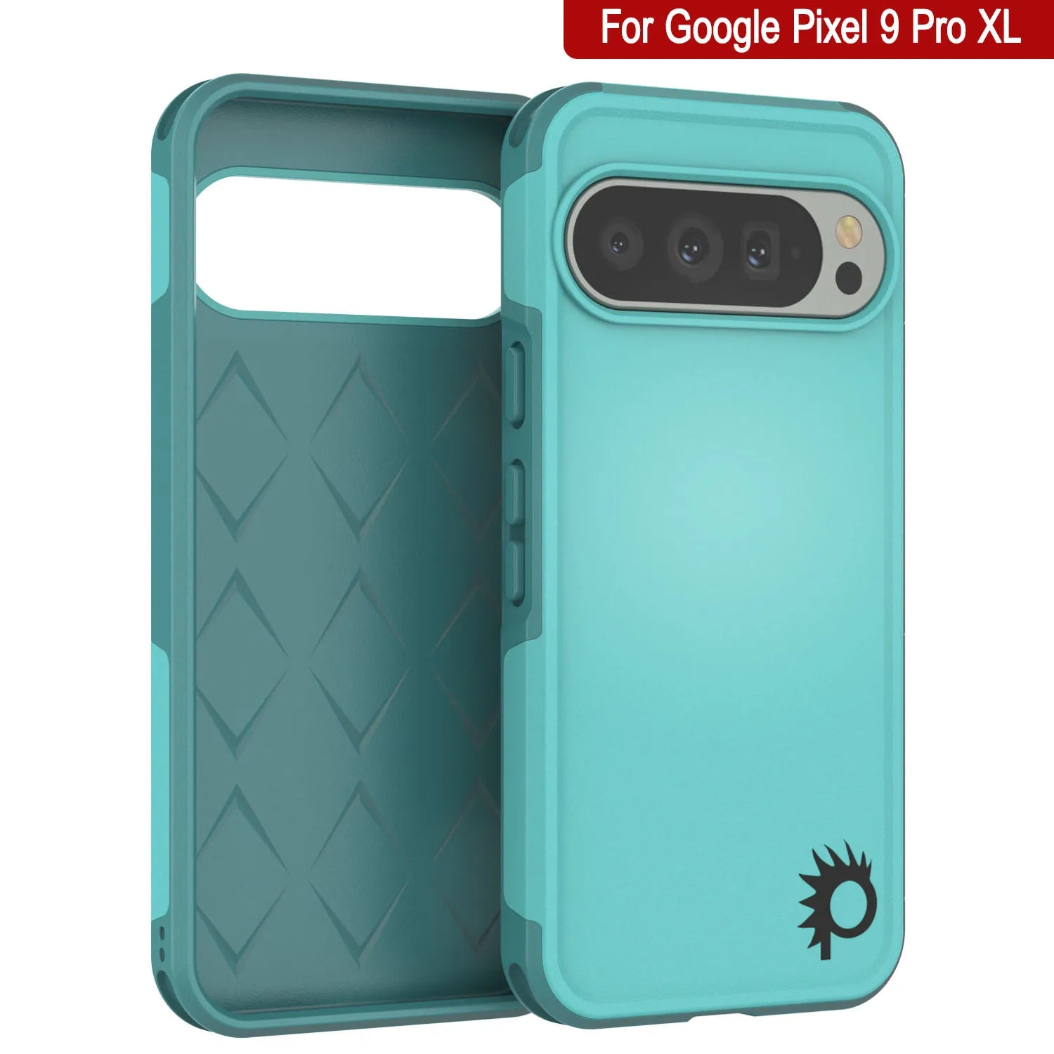 PunkCase Google Pixel 9 Pro XL Case, [Spartan 2.0 Series] Clear Rugged Heavy Duty Cover W/Built in Screen Protector [Blue]