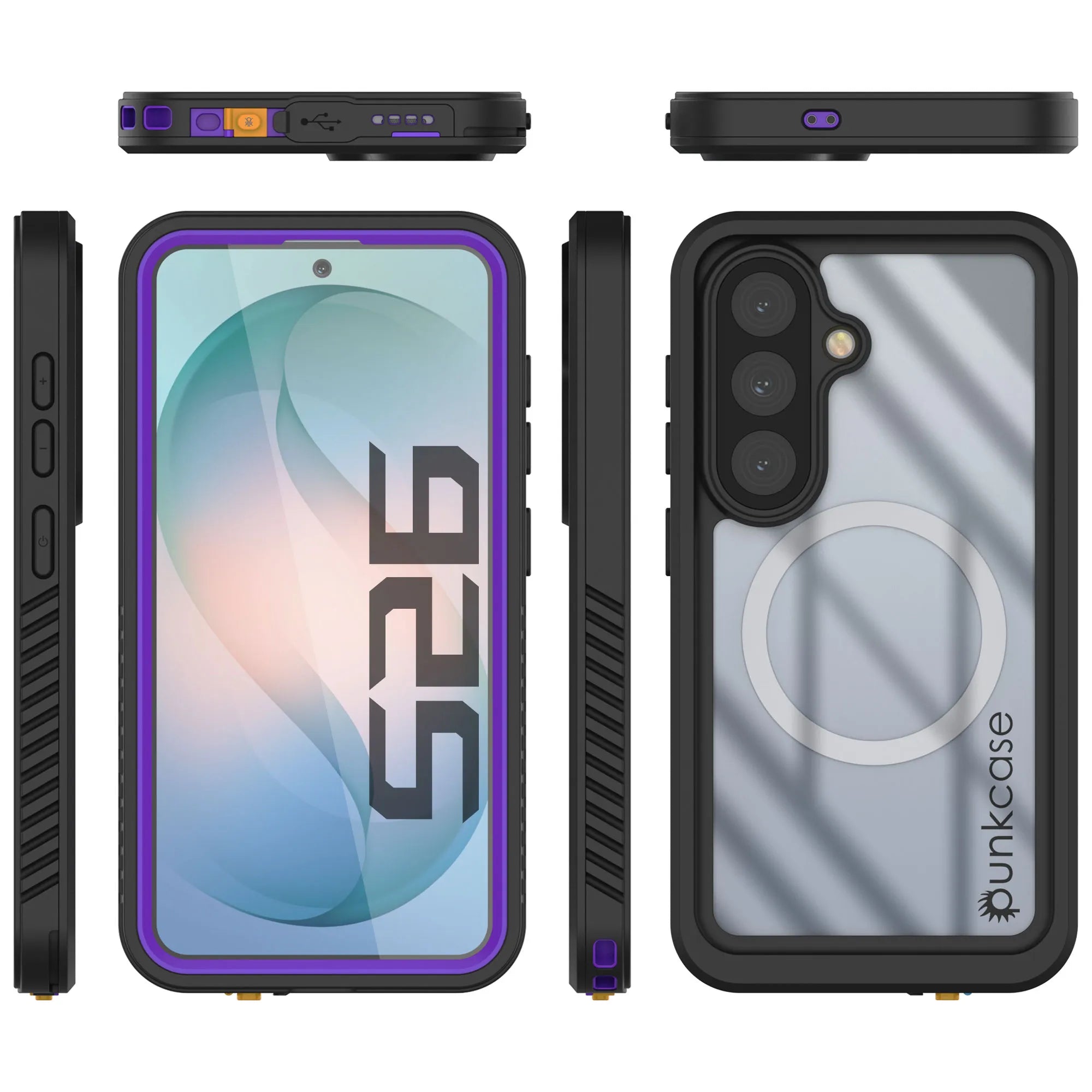 Galaxy S26 Waterproof Case, Punkcase [Extreme Mag Series] Armor Cover W/ Built In Screen Protector [Grey]