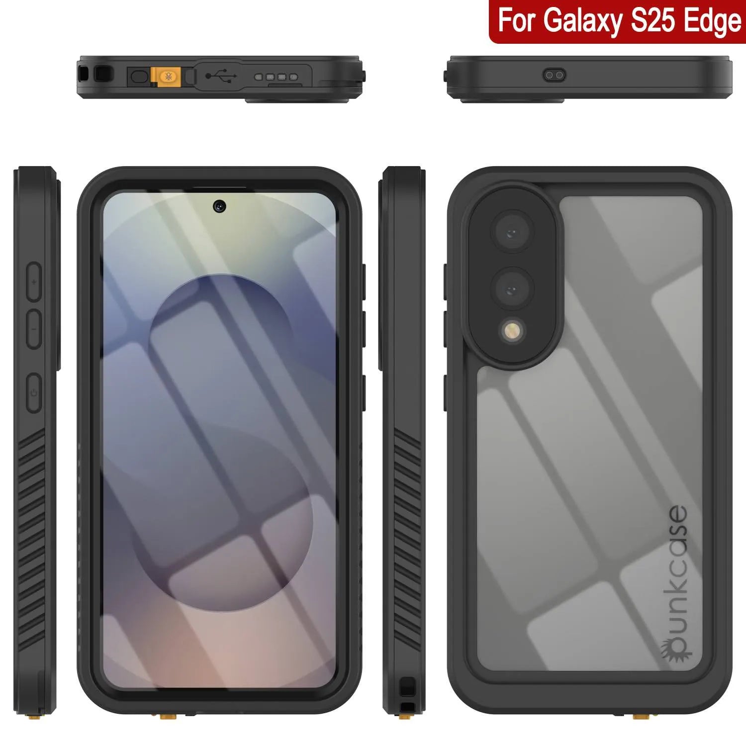 Galaxy S25 Edge Water/ Shockproof [Extreme Series] With Screen Protector Case [Black]