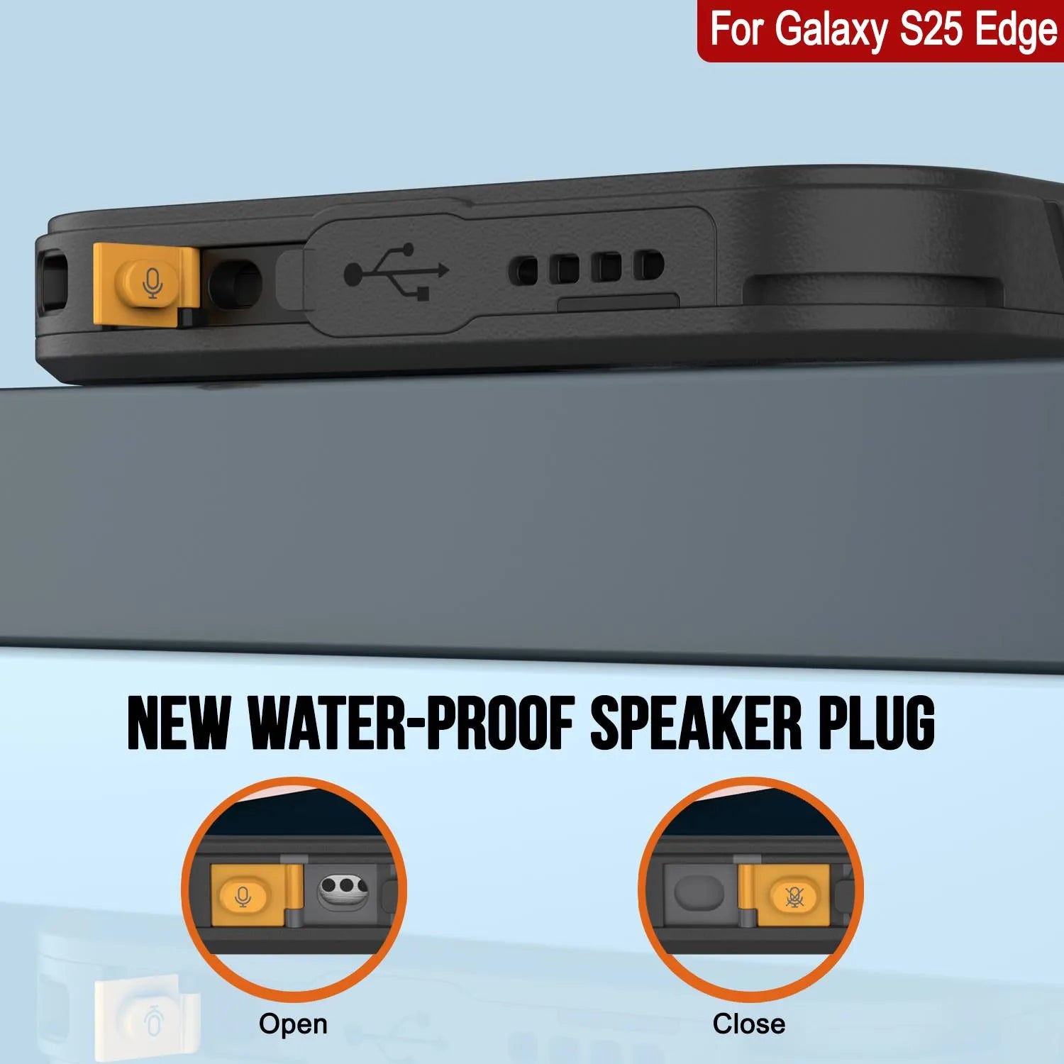 Galaxy S25 Edge Water/ Shockproof [Extreme Series] With Screen Protector Case [Black]