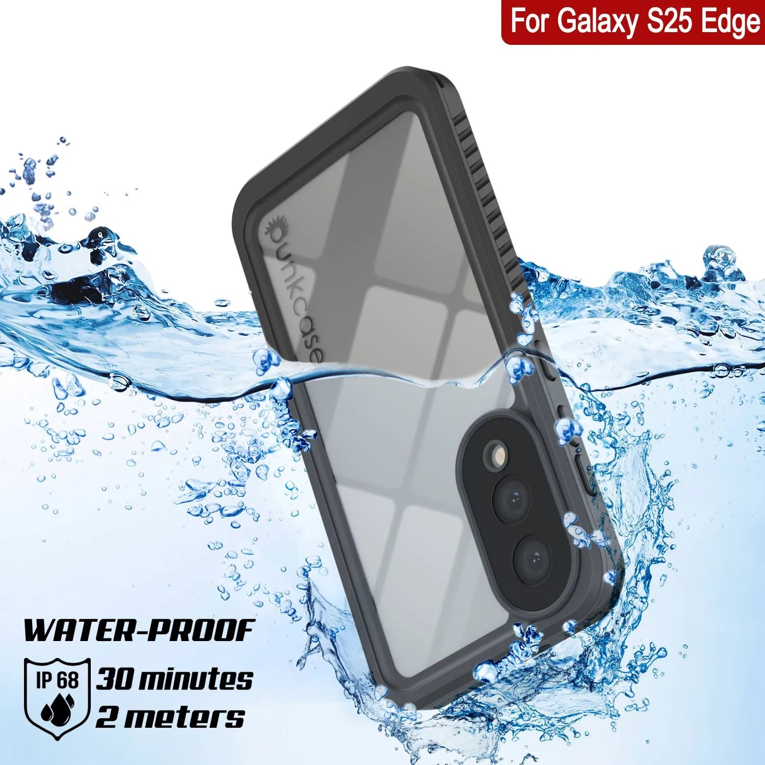 Galaxy S25 Edge Water/ Shockproof [Extreme Series] With Screen Protector Case [Black]