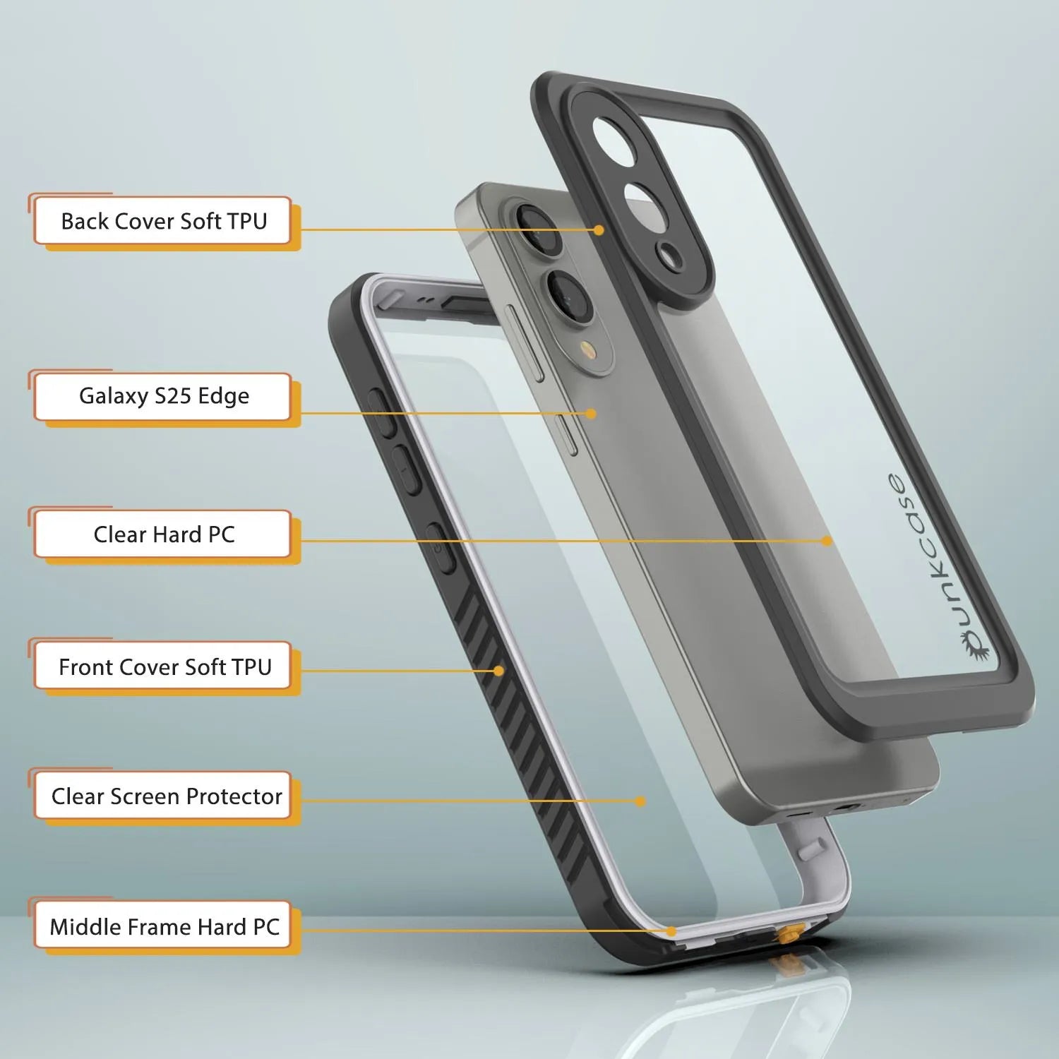 Galaxy S25 Edge Water/ Shockproof [Extreme Series] With Screen Protector Case [White]