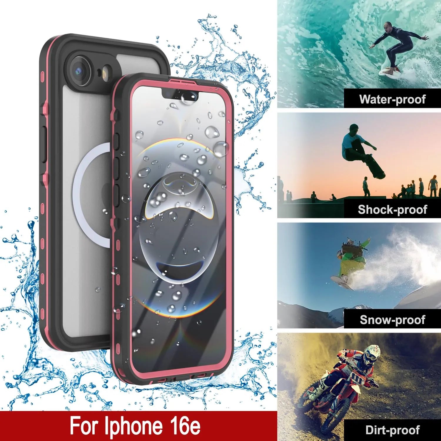 iPhone 16e Waterproof IP68 Case, Punkcase [Lilac] [StudStar Series] [Slim Fit] [Dirtproof]