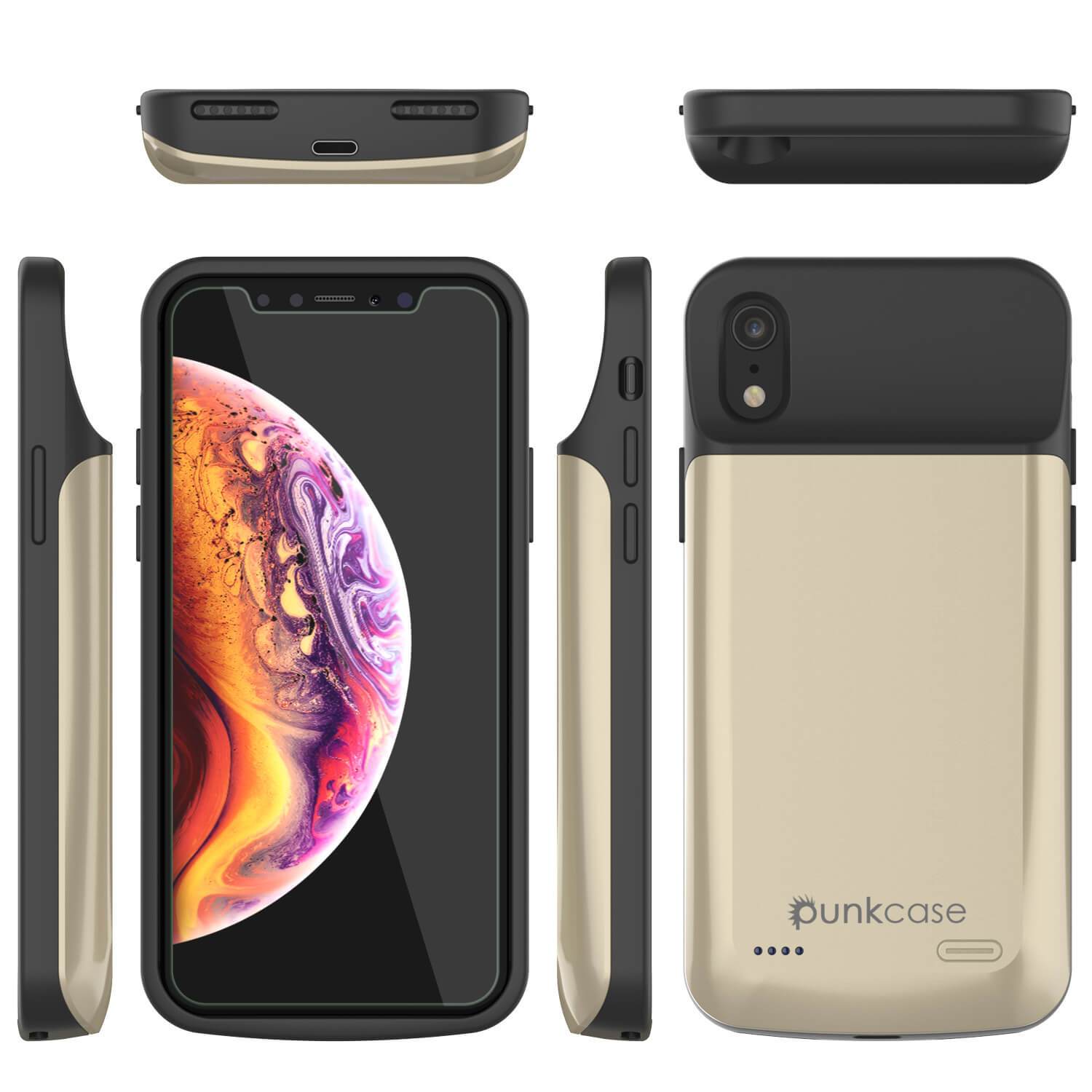 iPhone 11 Pro Battery Case, PunkJuice 5000mAH Fast Charging Power Bank W/ Screen Protector | [Gold]