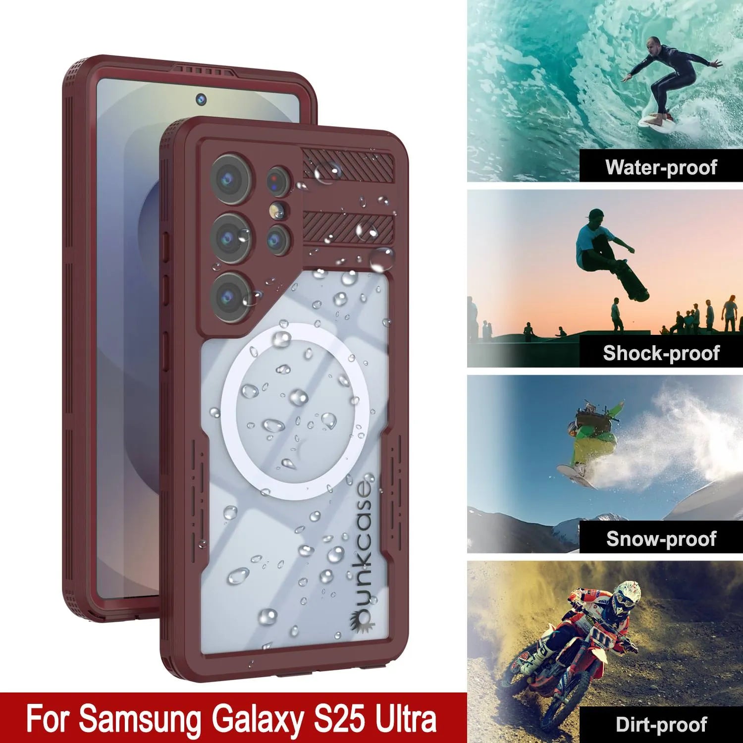 Galaxy S25 Ultra Waterproof Case [Alpine 2.0 Series] [Slim Fit] [IP68 Certified] [Shockproof] [Rose]