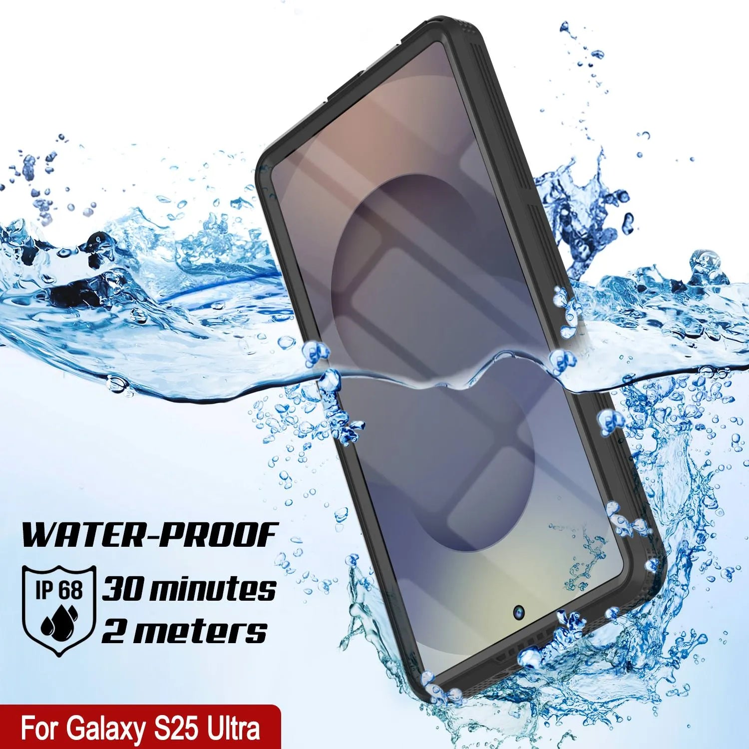 Galaxy S25 Ultra Waterproof Case [Alpine 2.0 Series] [Slim Fit] [IP68 Certified] [Shockproof] [Black]