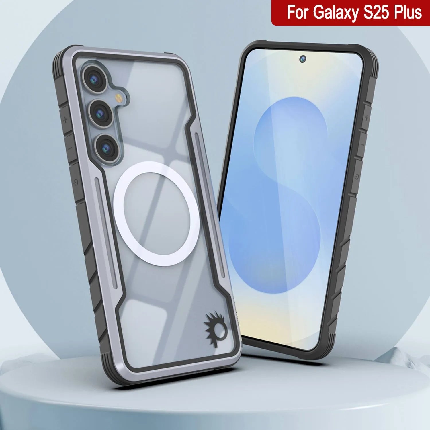 Punkcase S25+ Plus Armor Stealth Case Protective Military Grade Multilayer Cover [White]