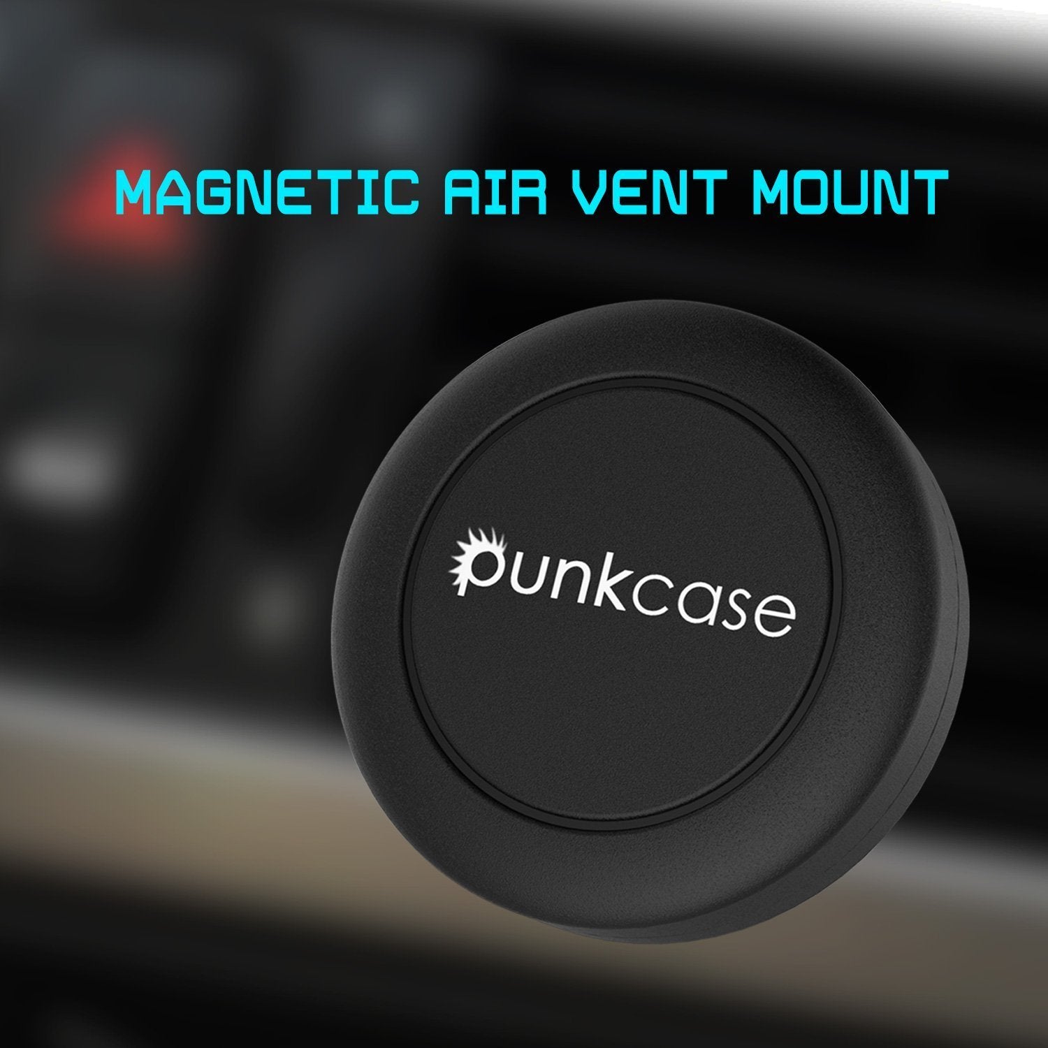 Punkcase Force 2 Magnetic Air Vent Mount, Universal Car Cellphone Holder (BLACK)