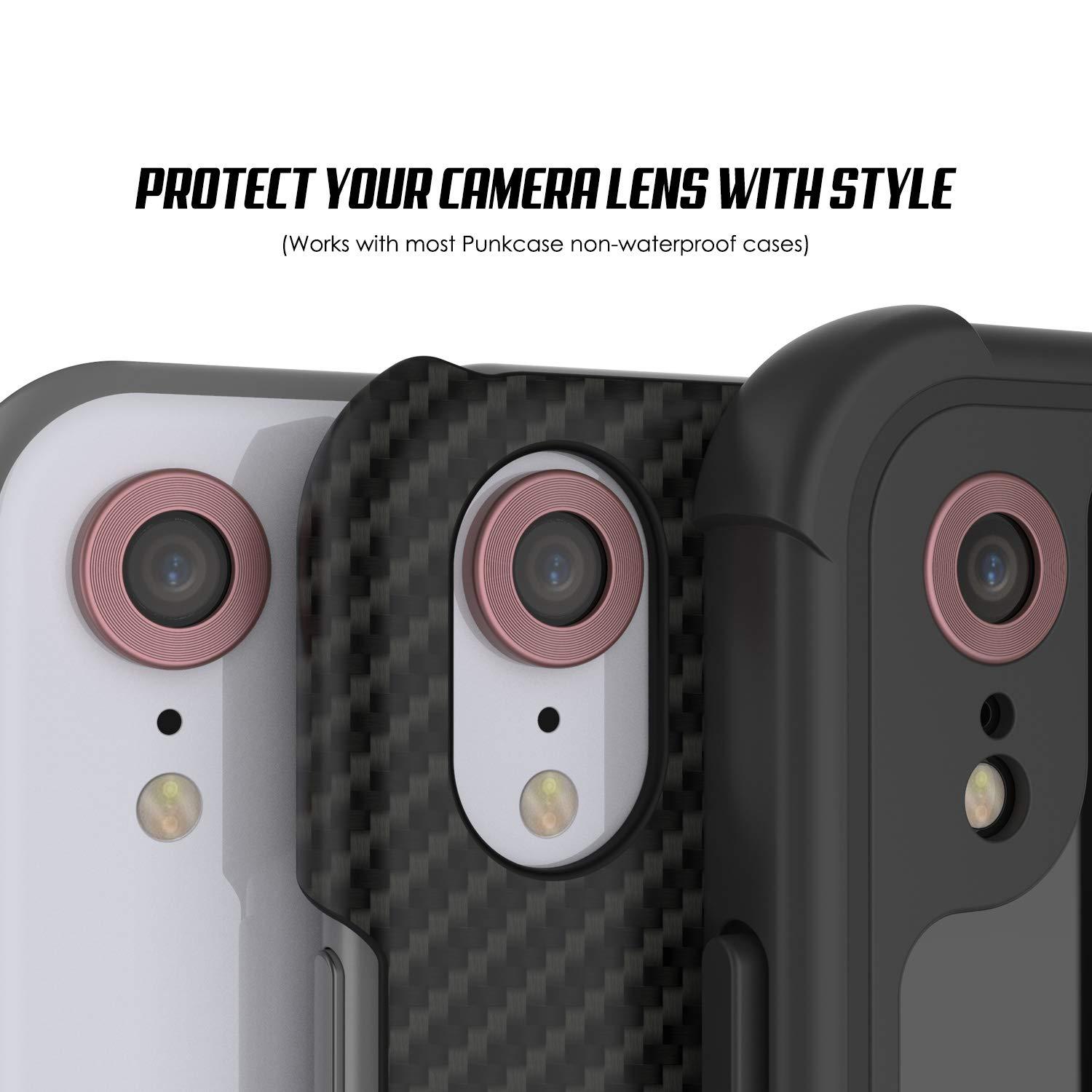 Punkcase iPhone XR Camera Protector Ring [Rose-Gold]
