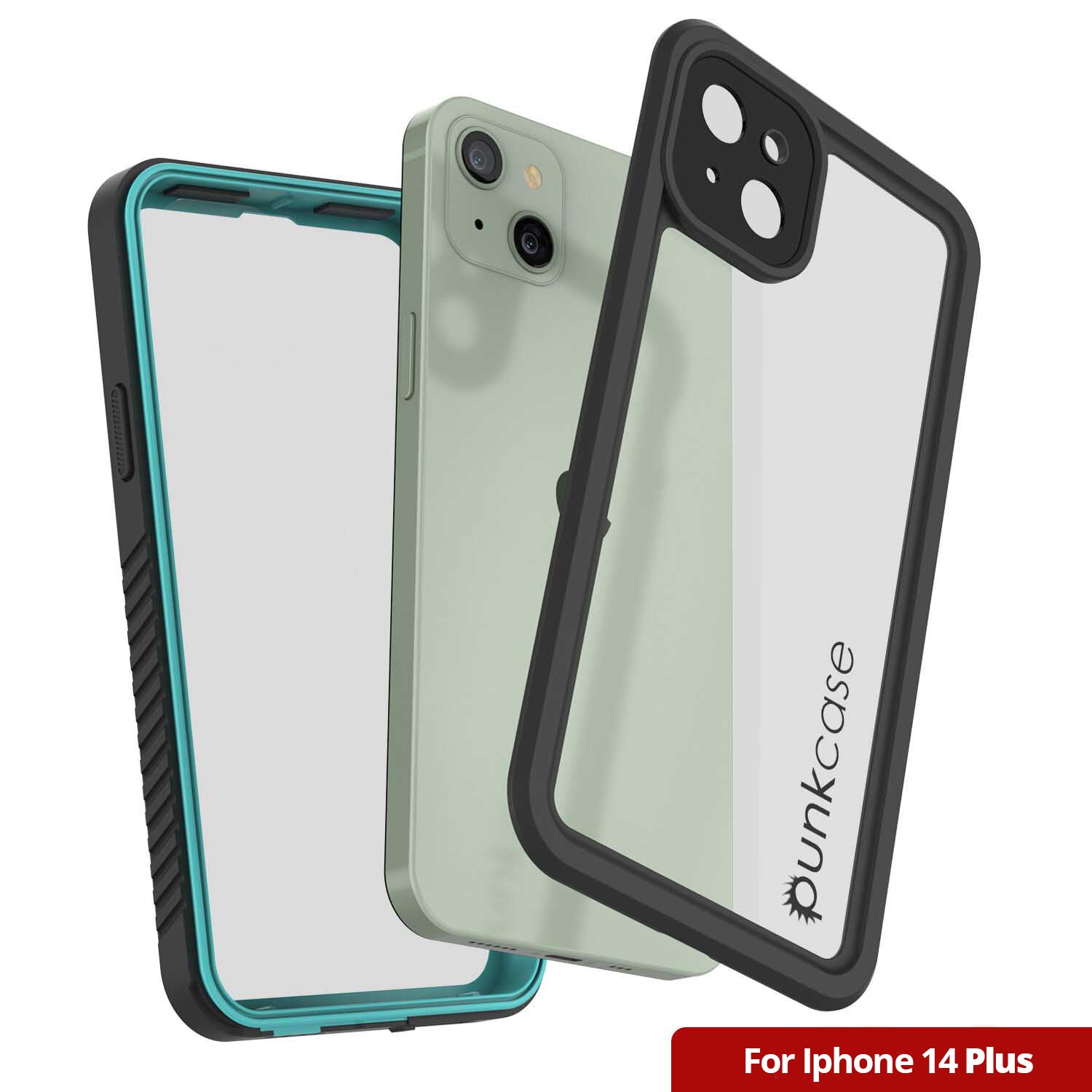 iPhone 14 Plus Waterproof Case, Punkcase [Extreme Series] Armor Cover W/ Built In Screen Protector [Teal]