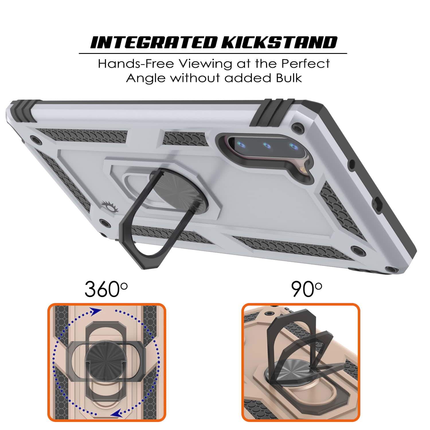 Galaxy Note 10 Punkcase Armor Military Case Silver