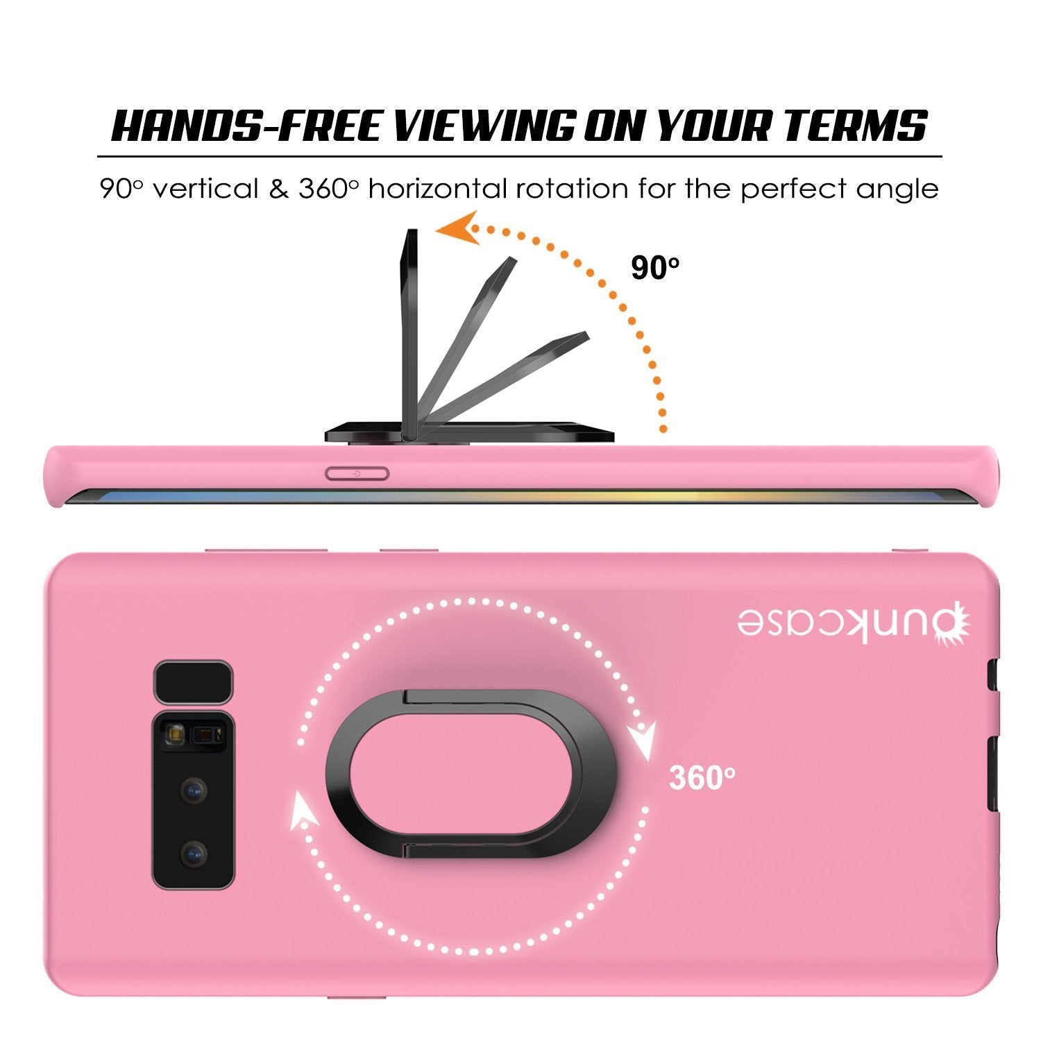 Galaxy Note 8 case Magnetix Protective TPU Cover W/ Kickstand, Pink