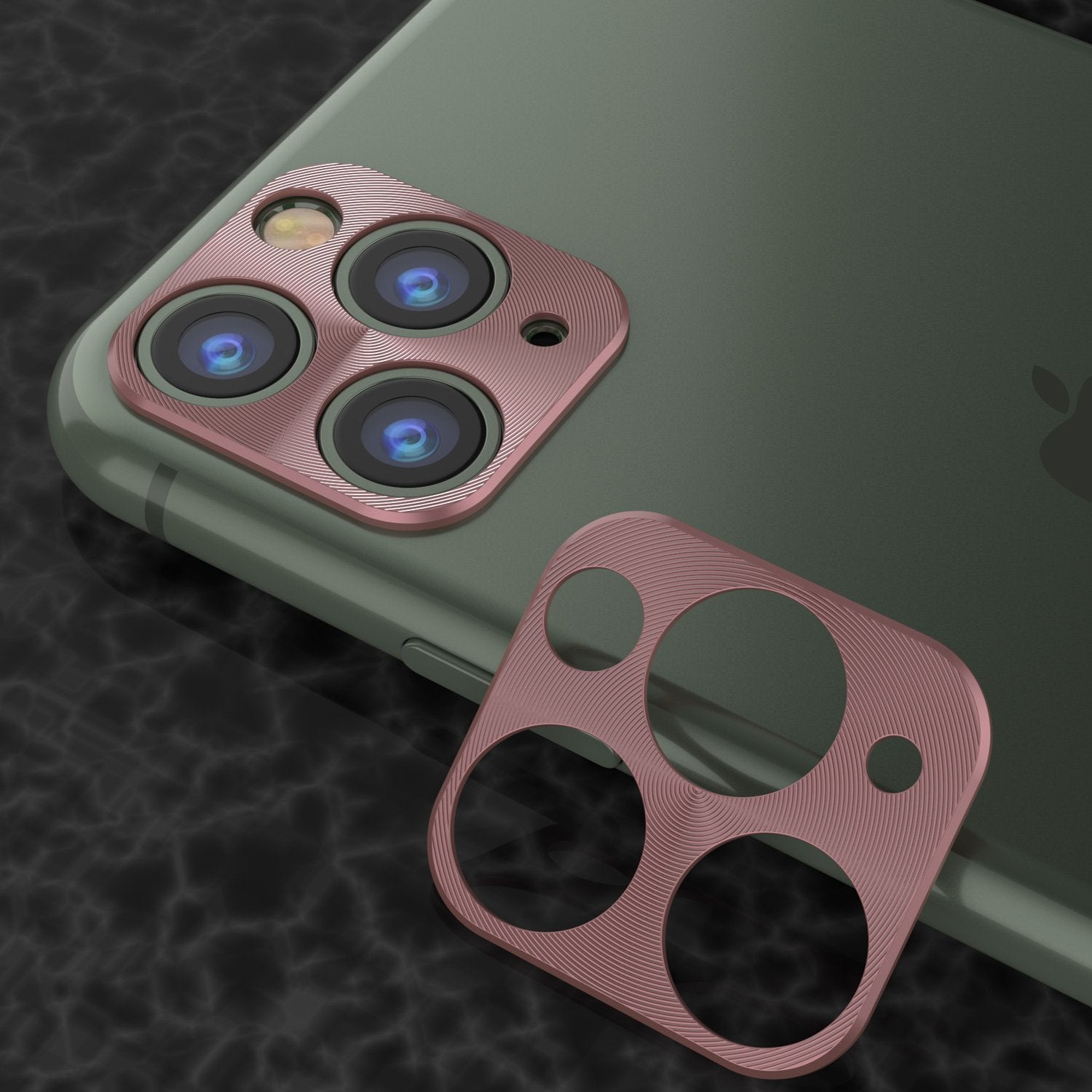 Punkcase iPhone 11 Pro Camera Protector Ring [Rose-Gold]