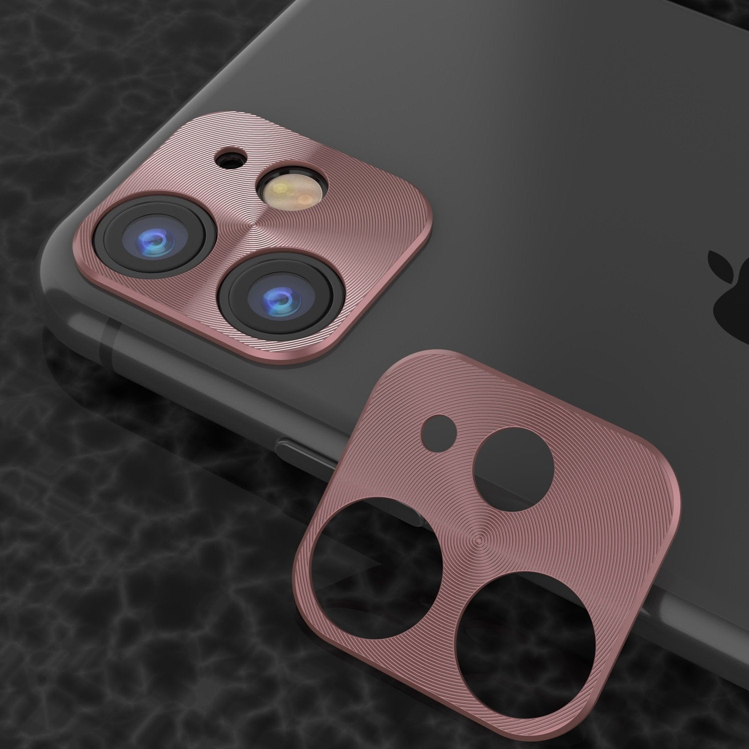 Punkcase iPhone 11 Camera Protector Ring [Rose-Gold]