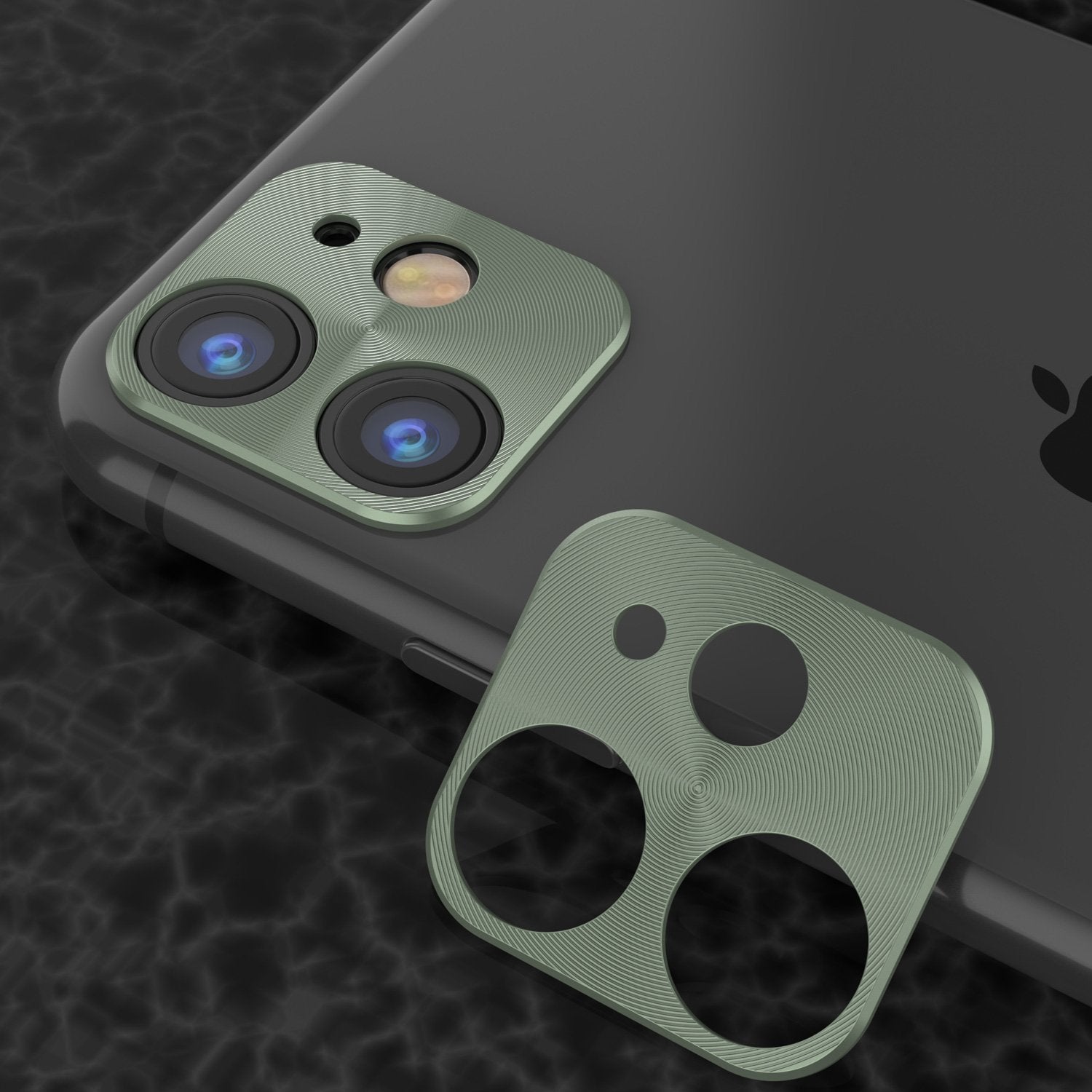 Punkcase iPhone 11 Camera Protector Ring [Green]
