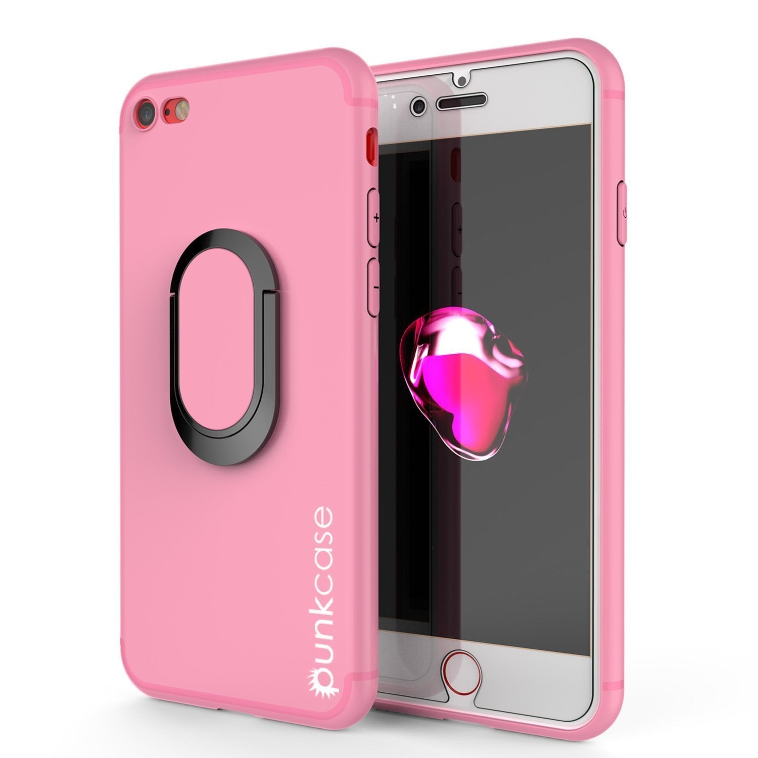 iPhone SE (4.7") Case, Punkcase Magnetix Protective TPU Cover W/ Kickstand, Tempered Glass Screen Protector [pink]
