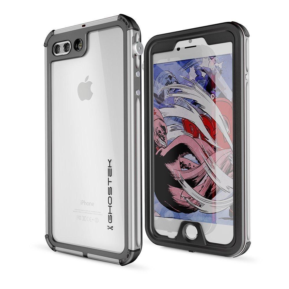 iPhone 8+ Plus Waterproof Case, Ghostek® Atomic 3.0 Silver Series | Underwater | Touch-ID