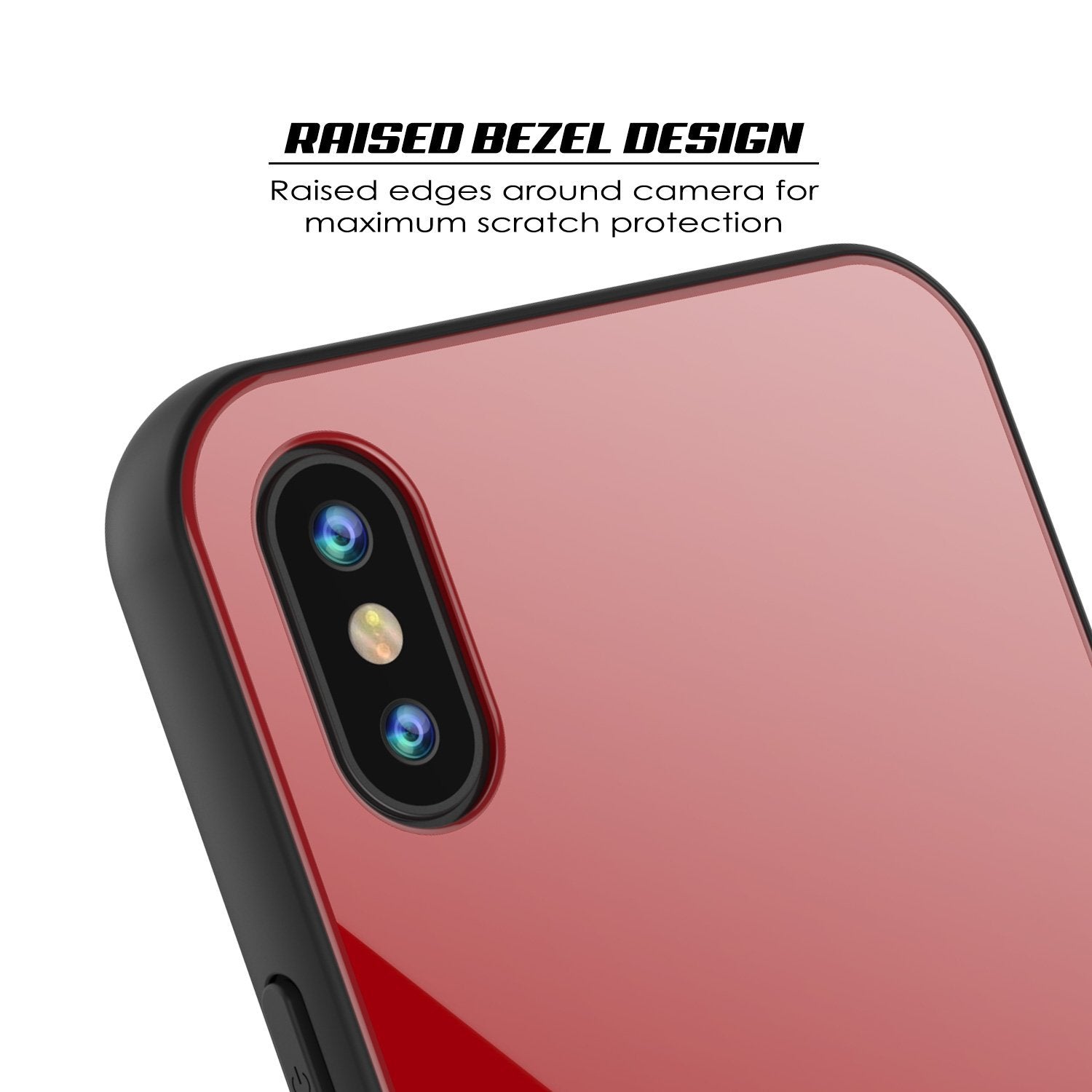 iPhone 8 Case, Punkcase GlassShield Ultra Thin Protective 9H Full Body Tempered Glass Cover W/ Drop Protection & Non Slip Grip for Apple iPhone 7 / Apple iPhone 8 (Red)