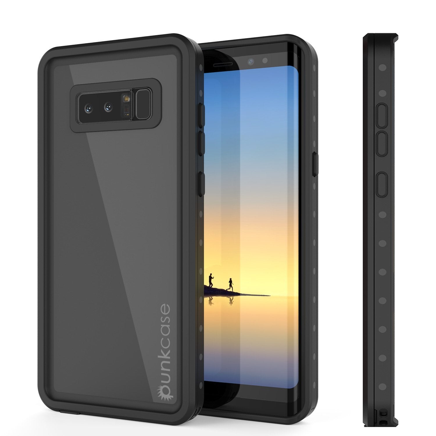 Galaxy Note 8 Waterproof Punkcase, StudStar Series Armor Cover [BLACK]