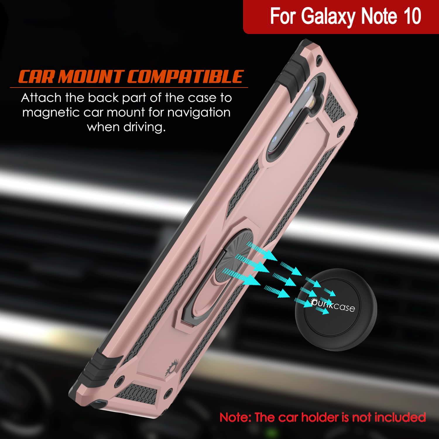 Galaxy Note 10 Punkcase Armor Military Case Rose-Gold