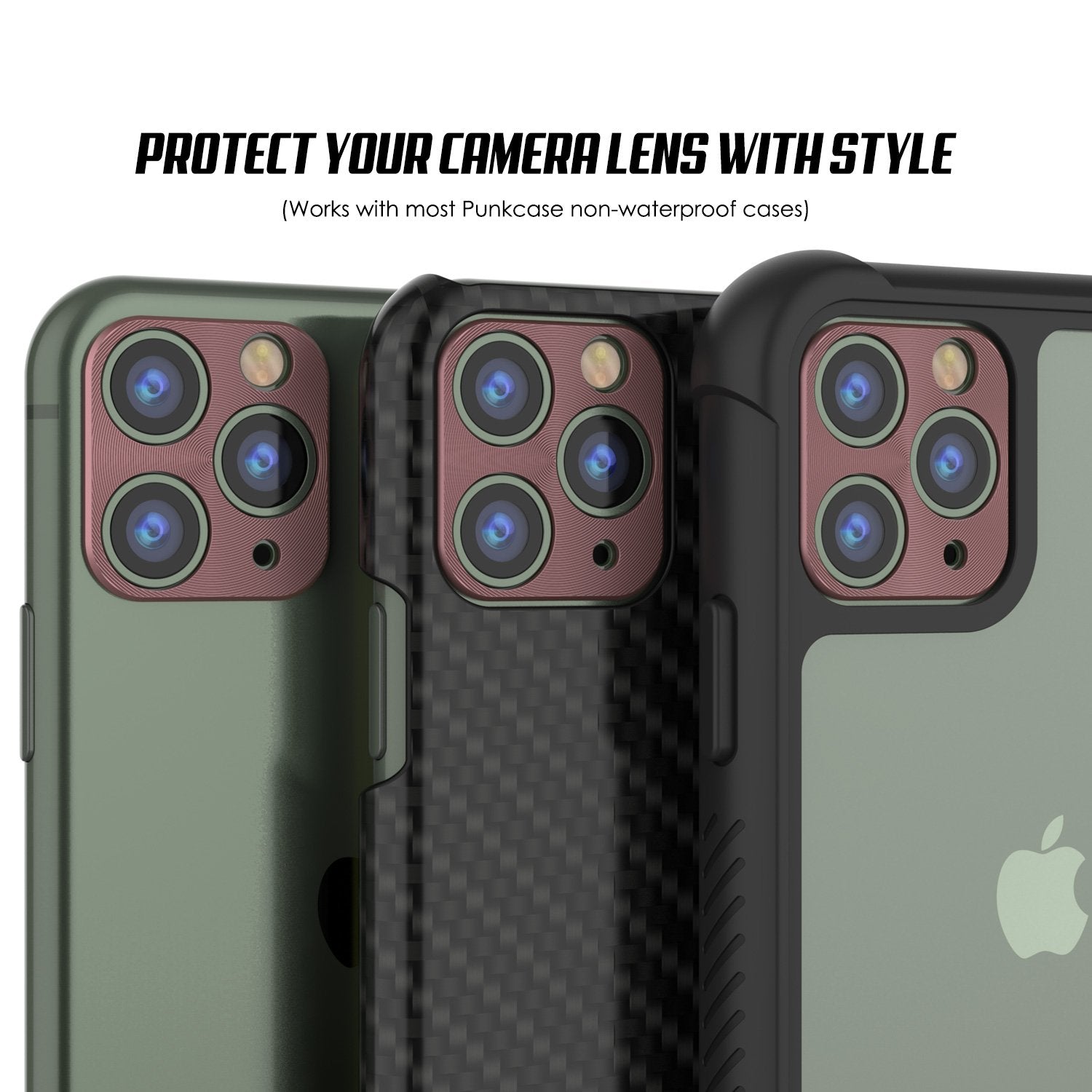 Punkcase iPhone 11 Pro Camera Protector Ring [Rose-Gold]