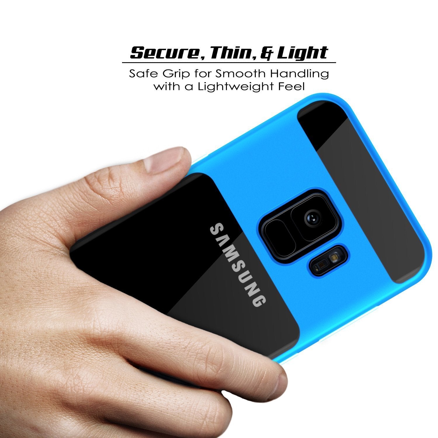 Galaxy S9 Punkcase, LUCID 3.0 Series Cover w/Kickstand, [Blue]