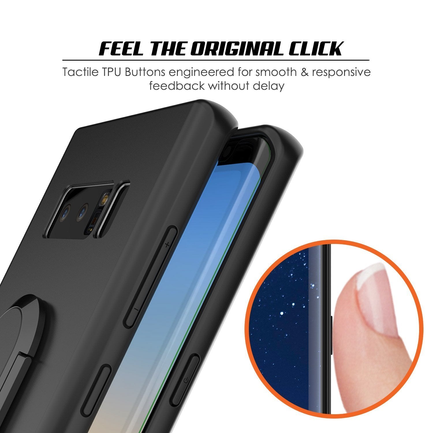 Galaxy Note 8 case Magnetix Protective TPU Cover W/ Kickstand, Black
