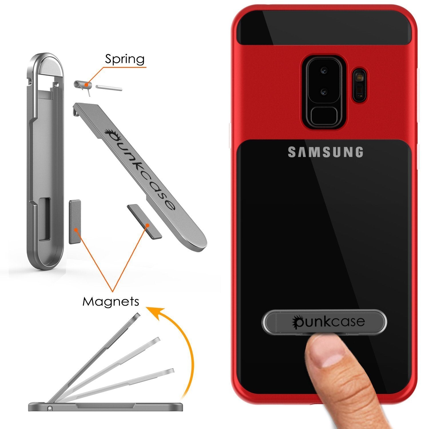 Galaxy S9+ Plus PunkCase, [LUCID 3.0 Series] [Slim Fit] [Red]