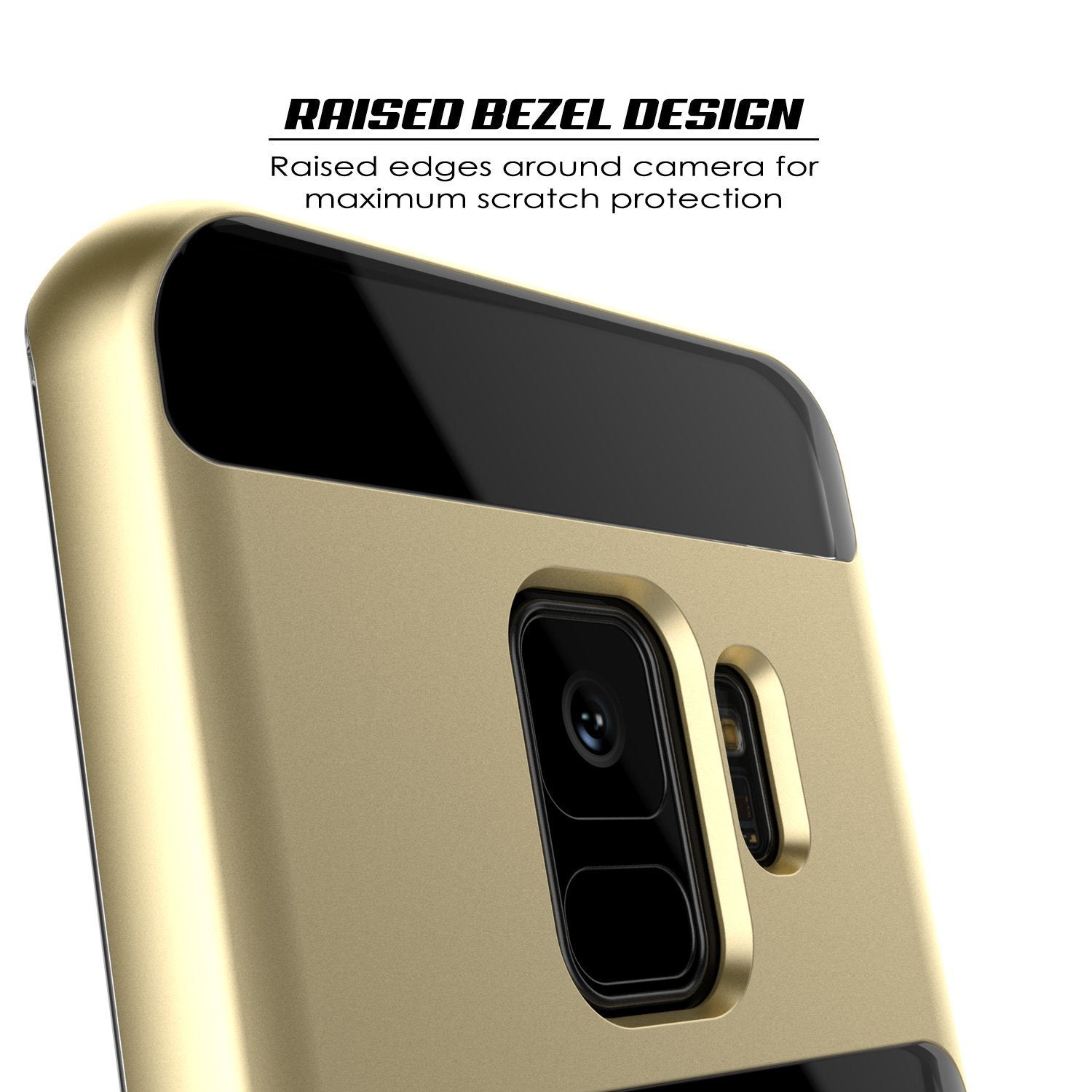 Galaxy S9 Punkcase, LUCID 3.0 Series Cover w/Kickstand, [Gold]