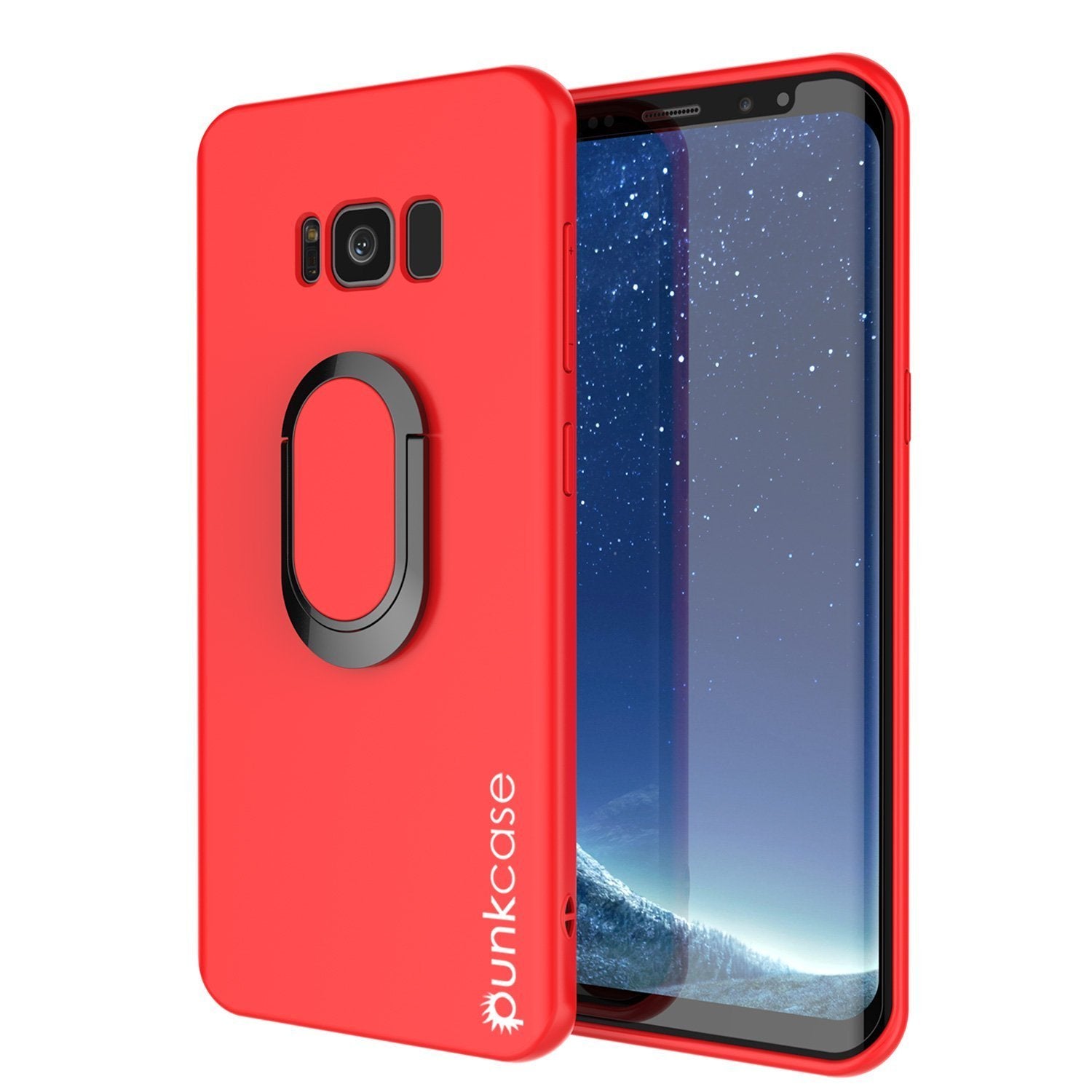 Galaxy S8 Case, Punkcase Magnetix Protective TPU Cover Red