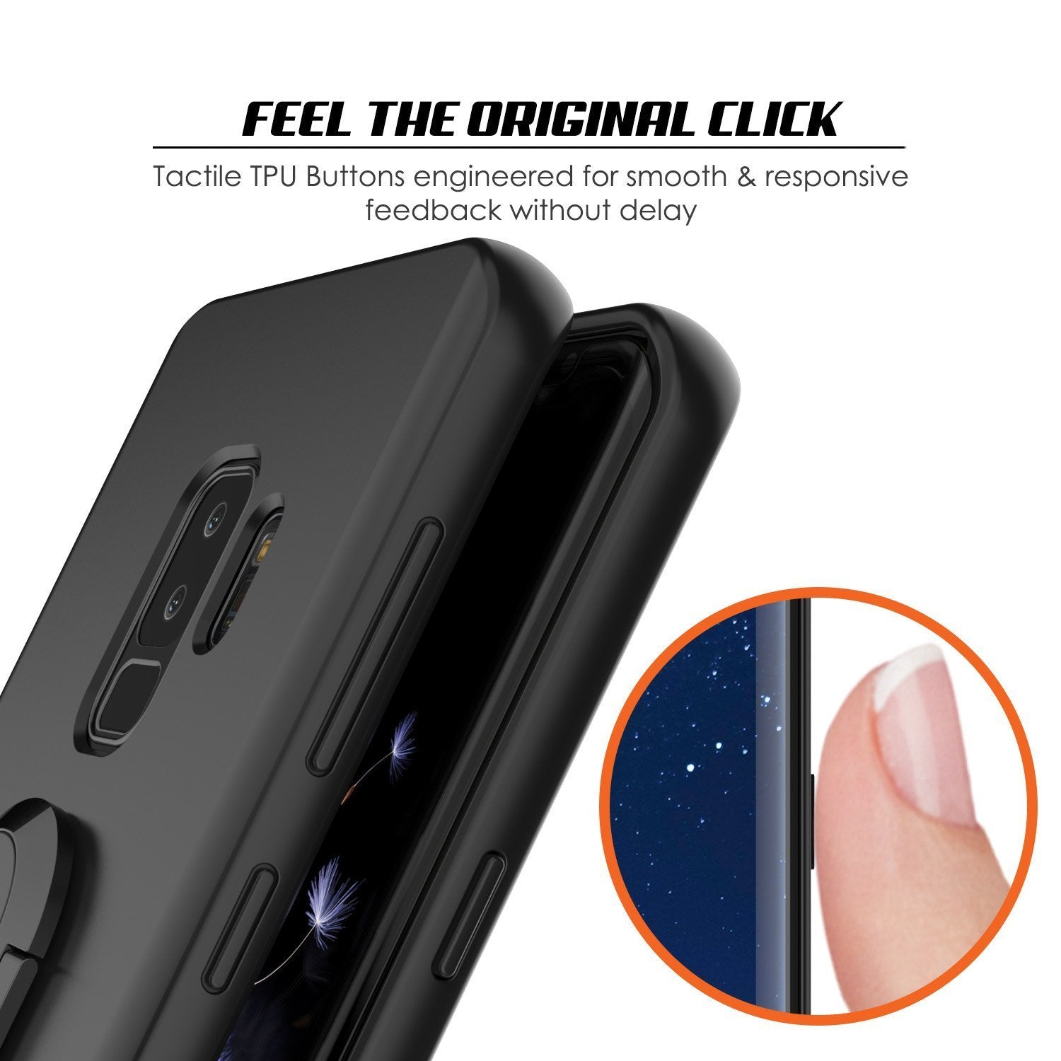 Galaxy S9 Plus, Punkcase Magnetix Cover W/ Kickstand, [Black]