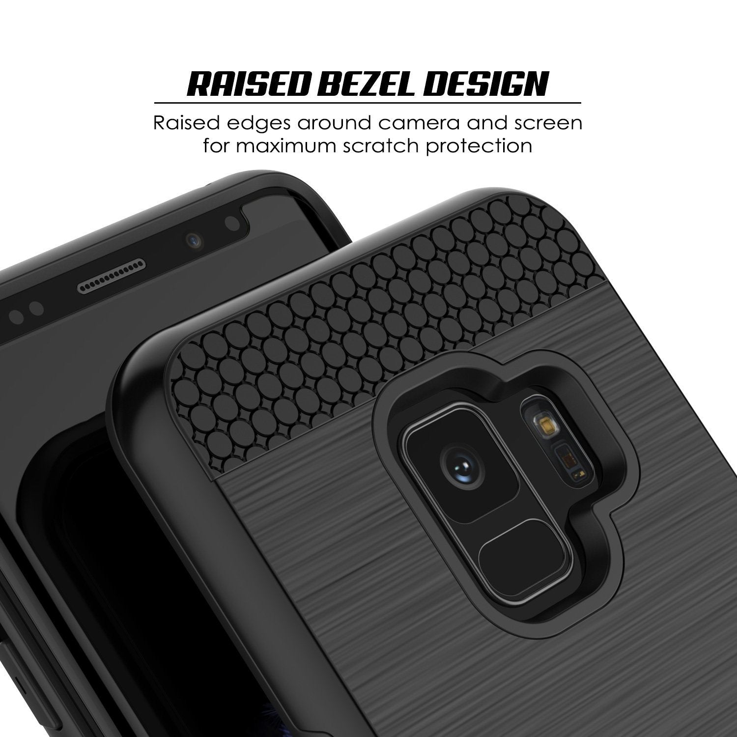 Galaxy S9 case, Punkcase SLOT Series Dual-Layer Cover [Black]
