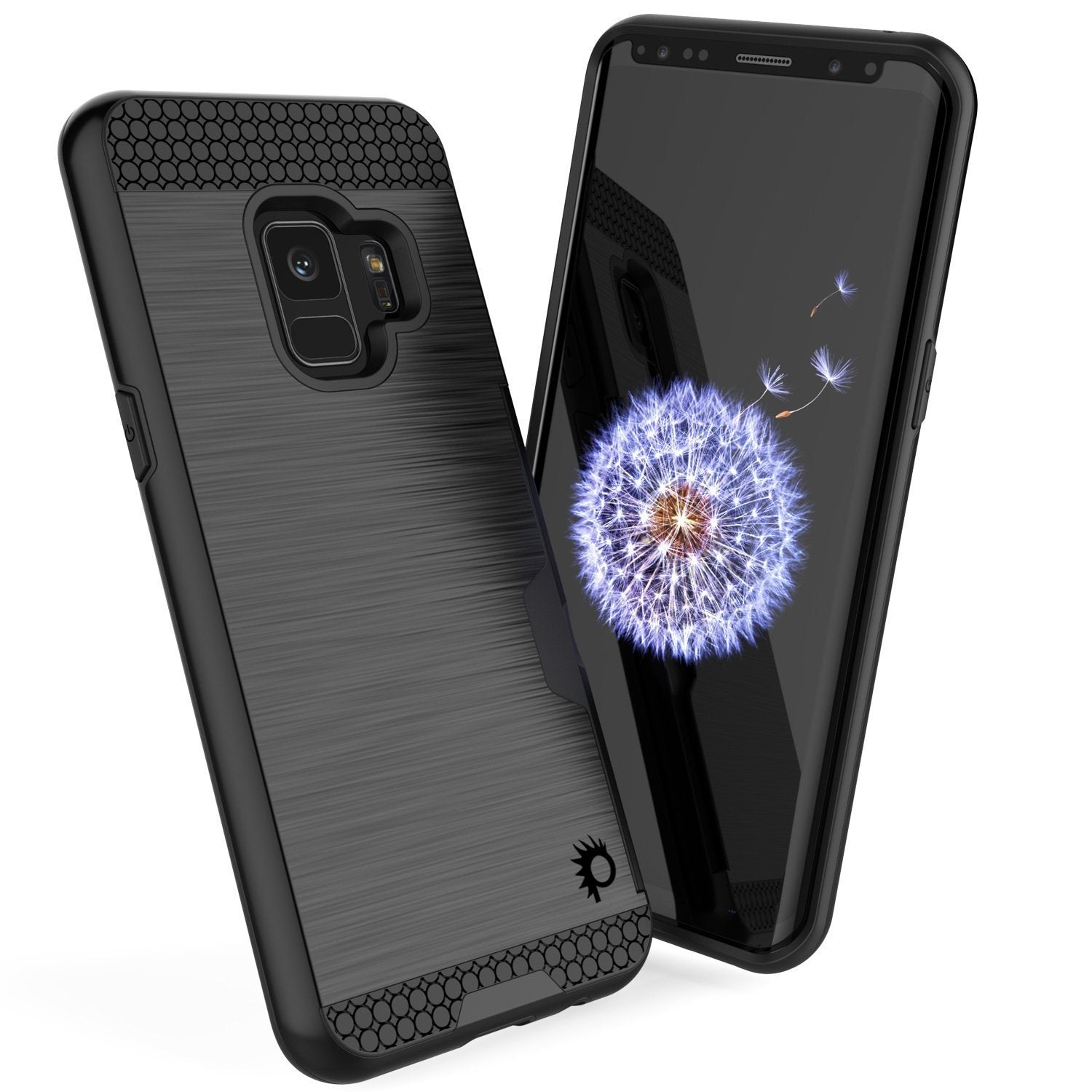 Galaxy S9 case, Punkcase SLOT Series Dual-Layer Cover [Black]